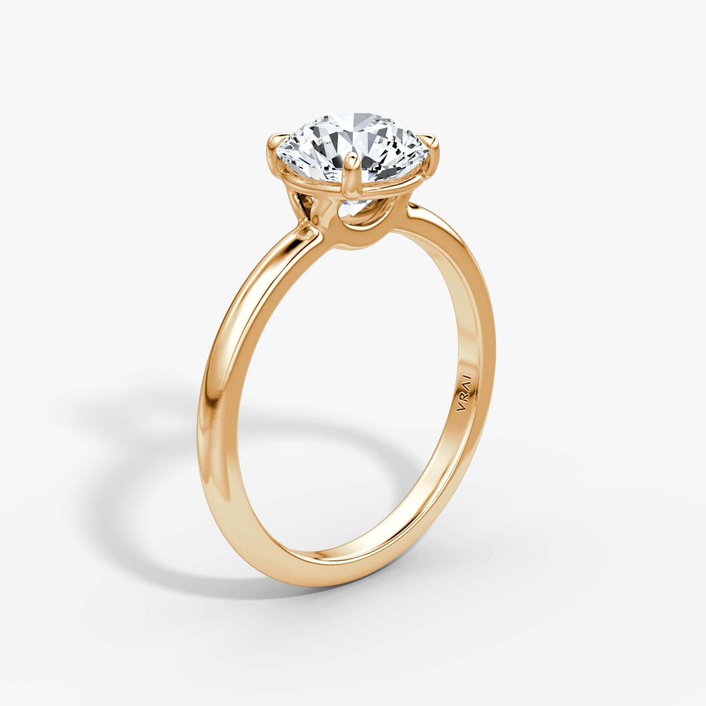Signature | Rund | 14k | Roségold | bandAccent: Ohne Pavé-Besatz | bandWidth: standard | caratWeight: 1.5ct | hiddenHalo: no | diamondOrientation: vertical