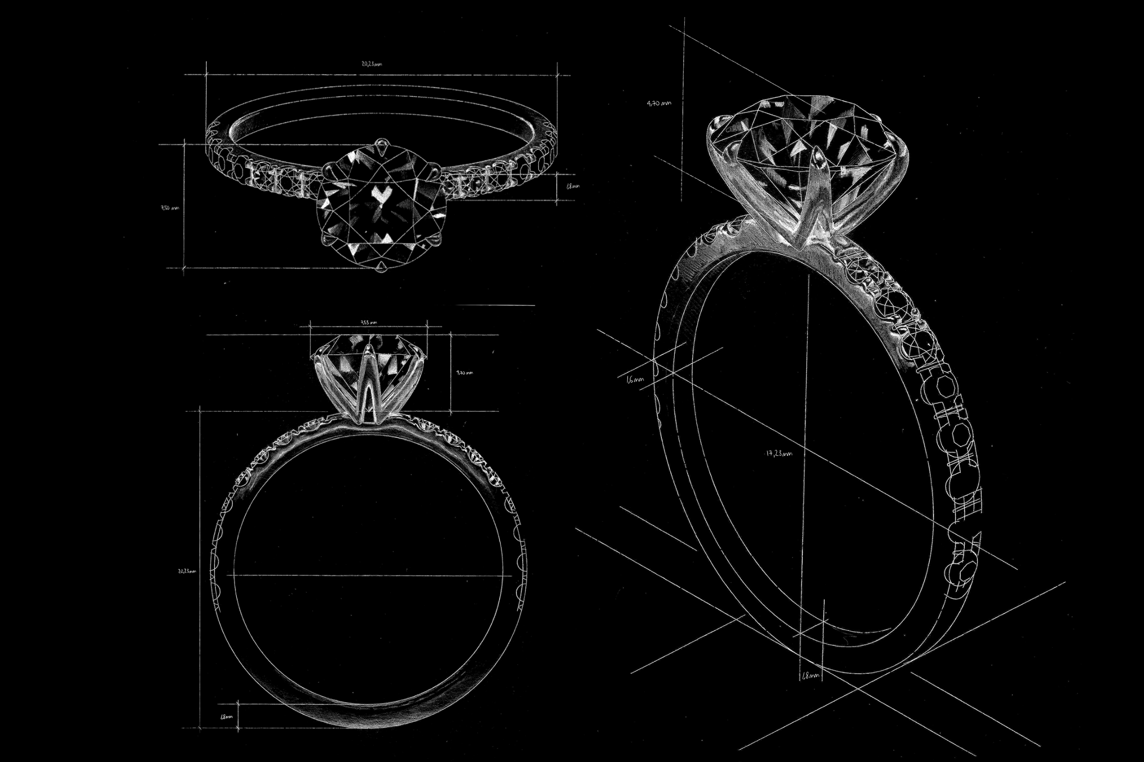 Custom engagement rings