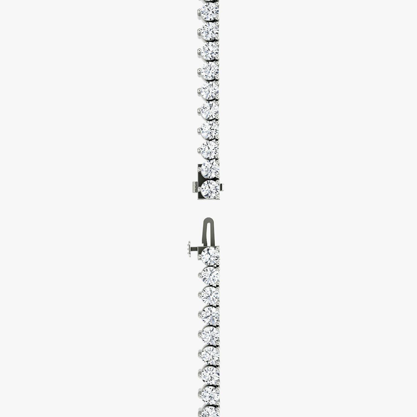 Mixed Pear Drop Tennis Necklace | Pear | 14k | White Gold | diamondtype: pear+oval | chainLength: 20