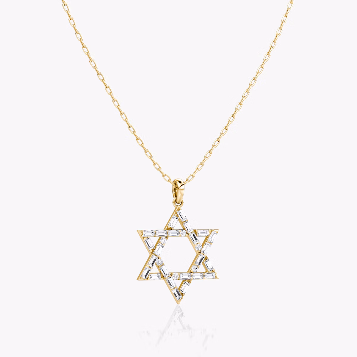 Collier Pavé Star | Baguette | 14k | Or jaune | chainLength: 20-22