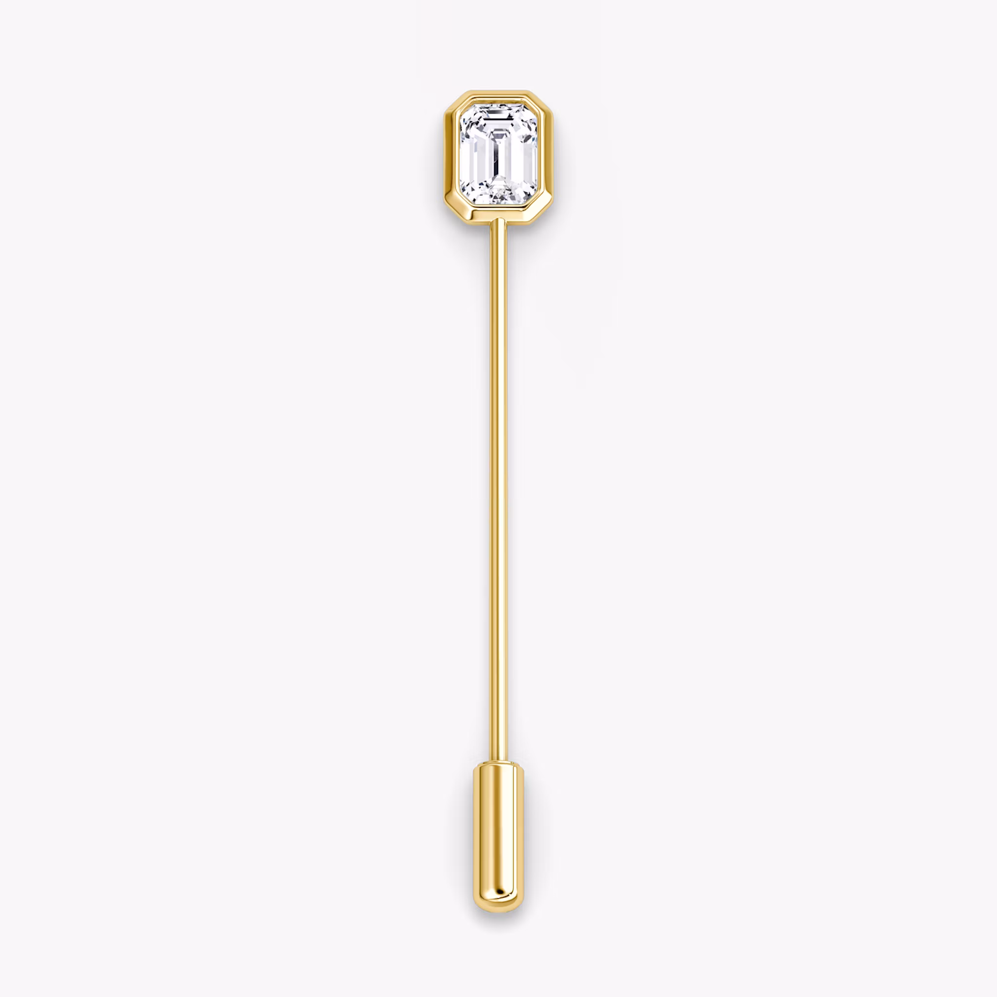 Lapel Pin Emerald | Yellow Gold