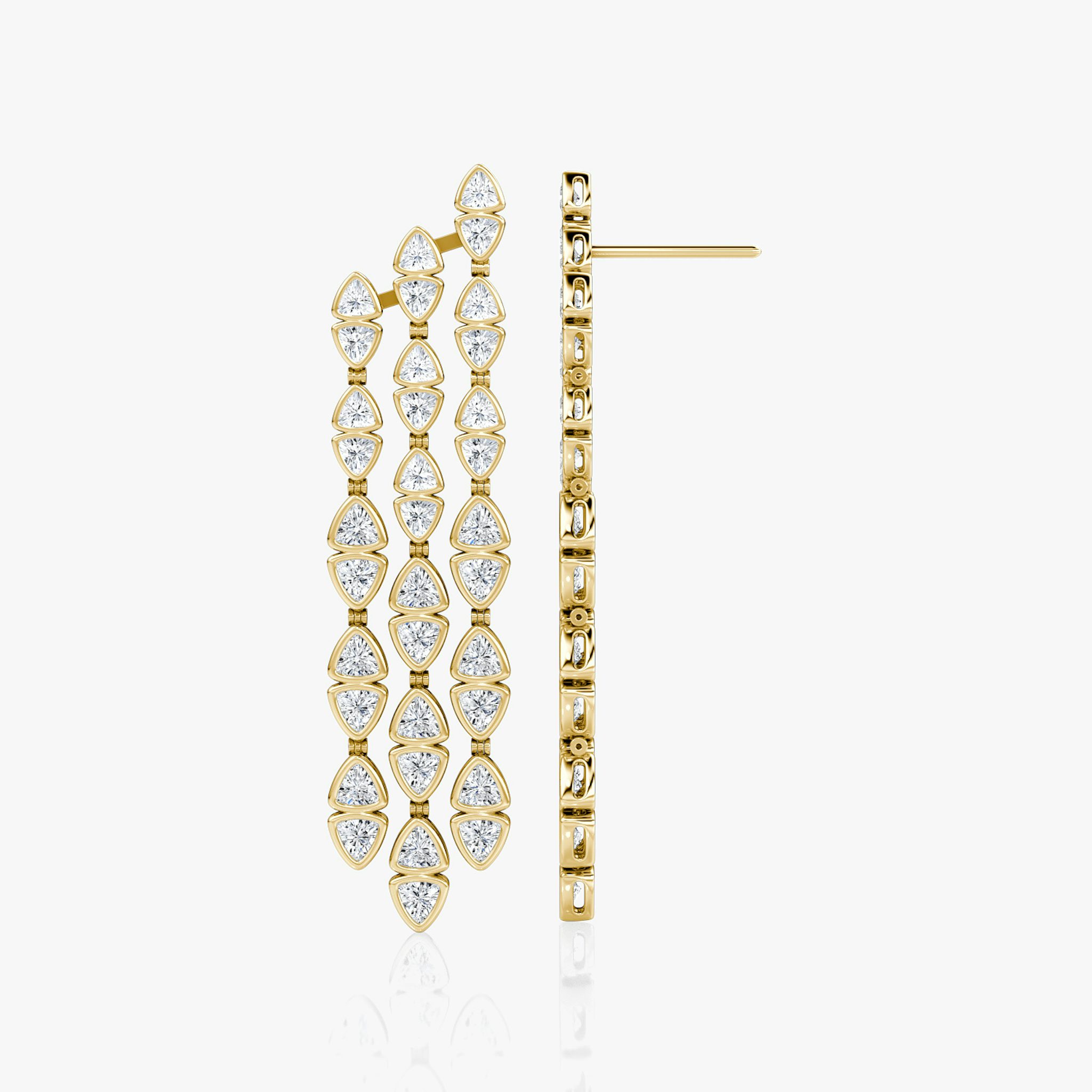 Trillion Cascade Earrings | Trillion | 14k | Yellow Gold