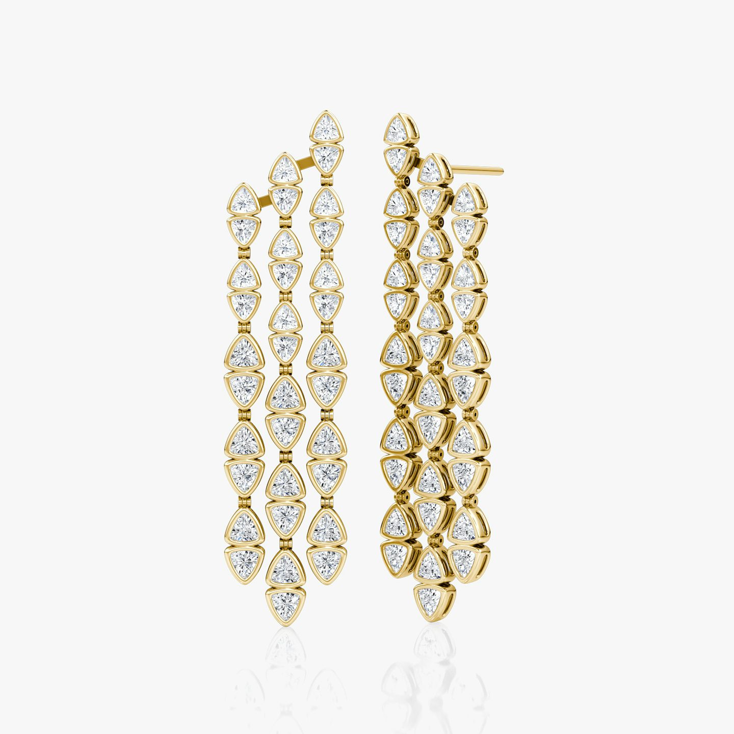 Trillion Cascade Earrings | Trillion | 14k | Yellow Gold