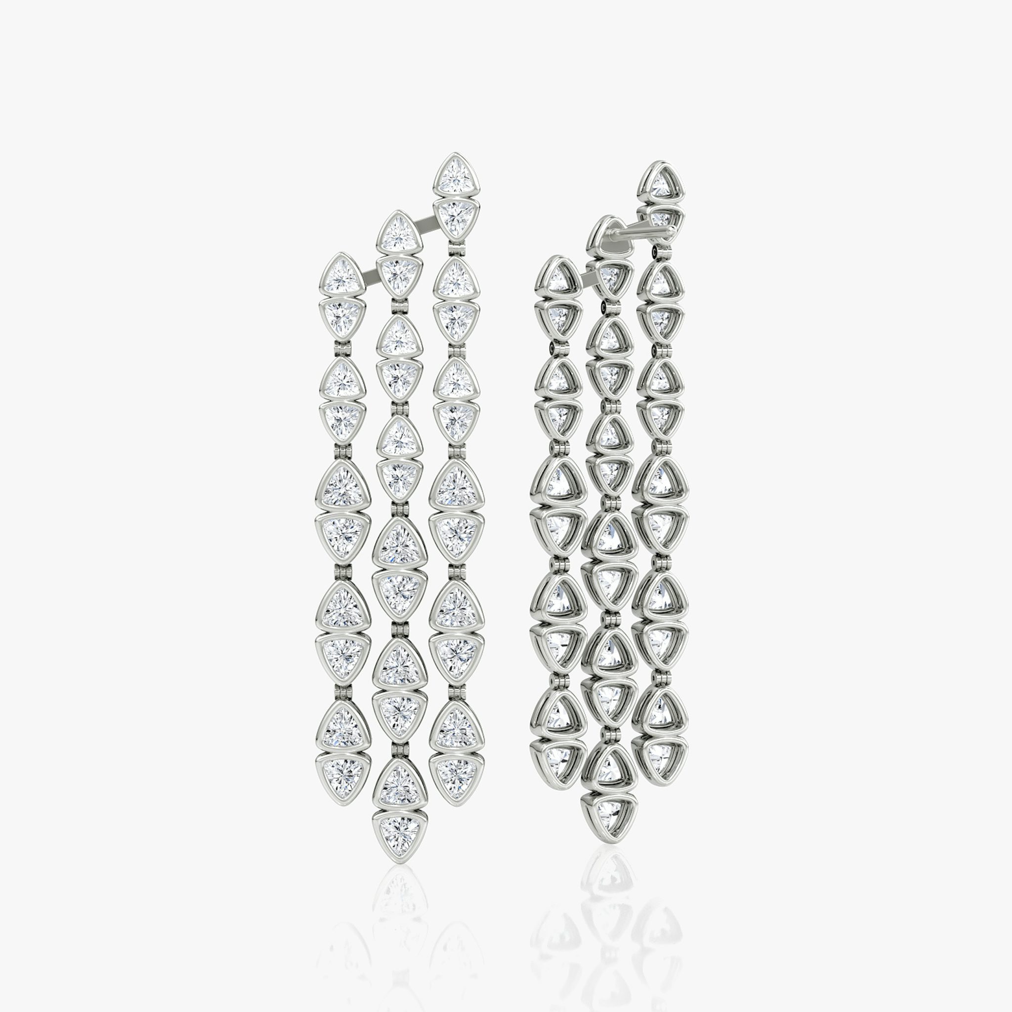Trillion Cascade Earrings | Trillion | 14k | White Gold