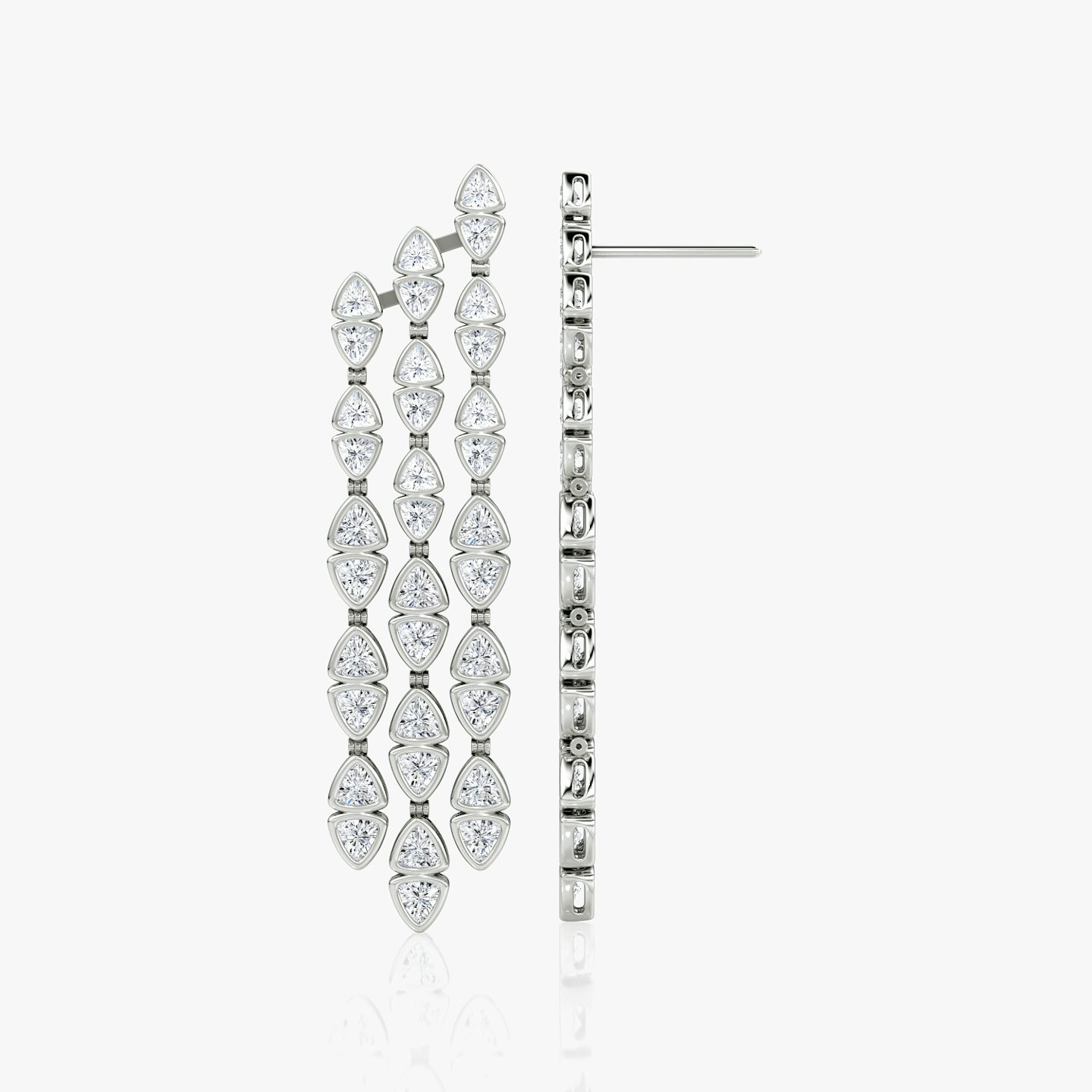 Trillion Cascade Earrings | Trillion | 14k | White Gold