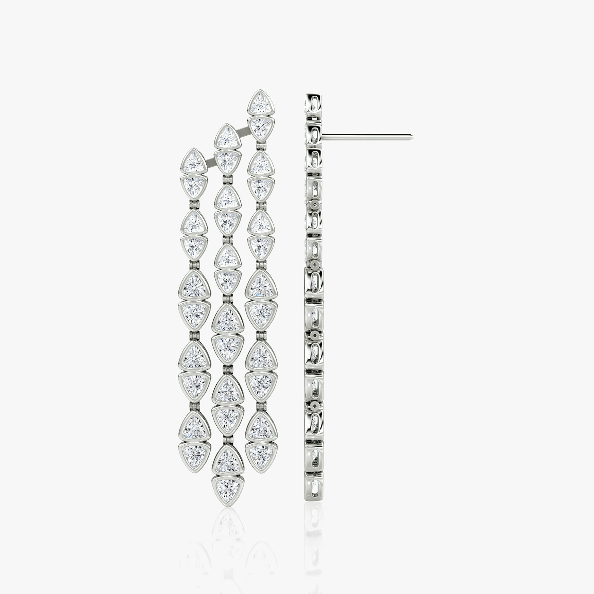 Trillion Cascade Earrings | Trillion | 14k | White Gold