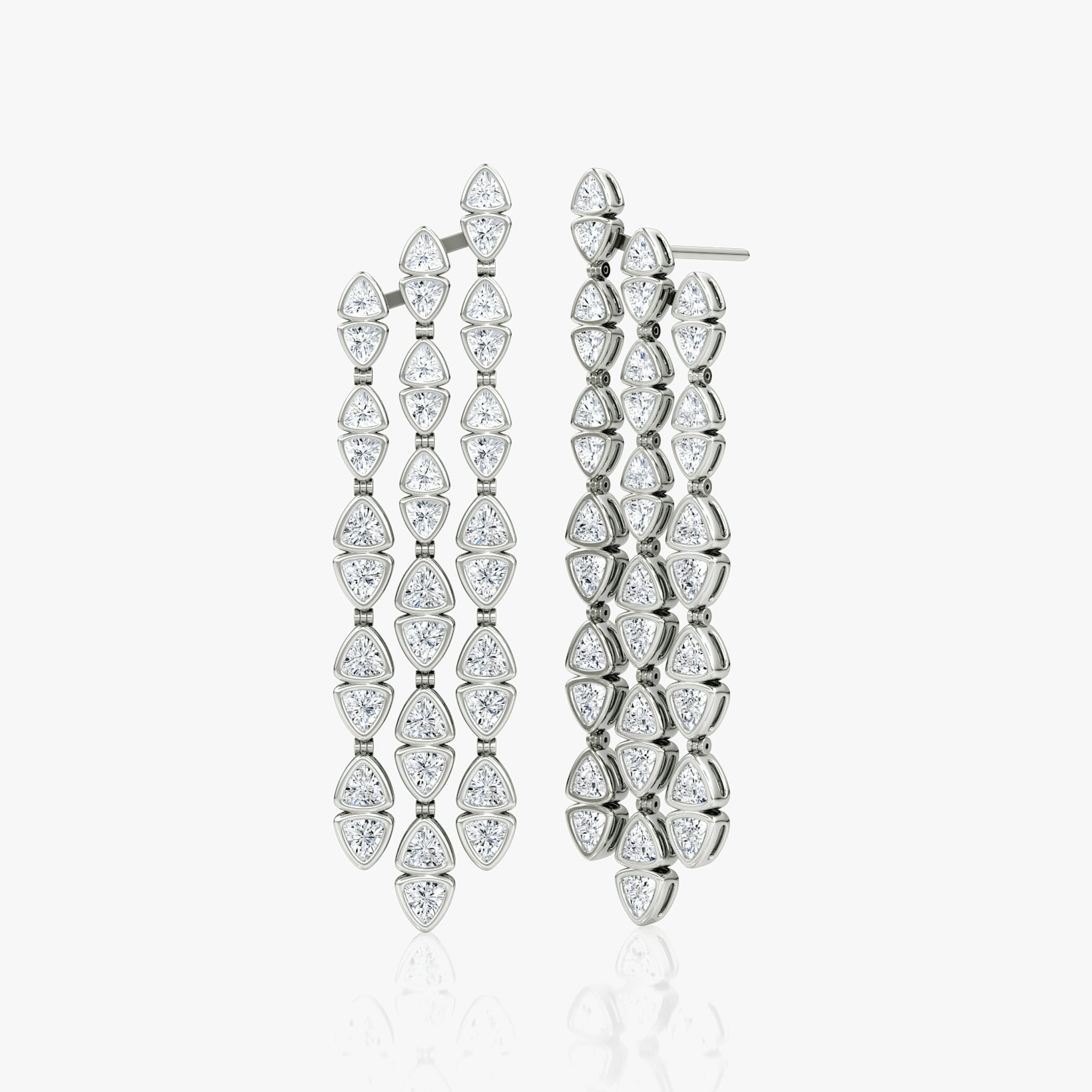 Trillion Cascade Earrings | Trillion | 14k | White Gold