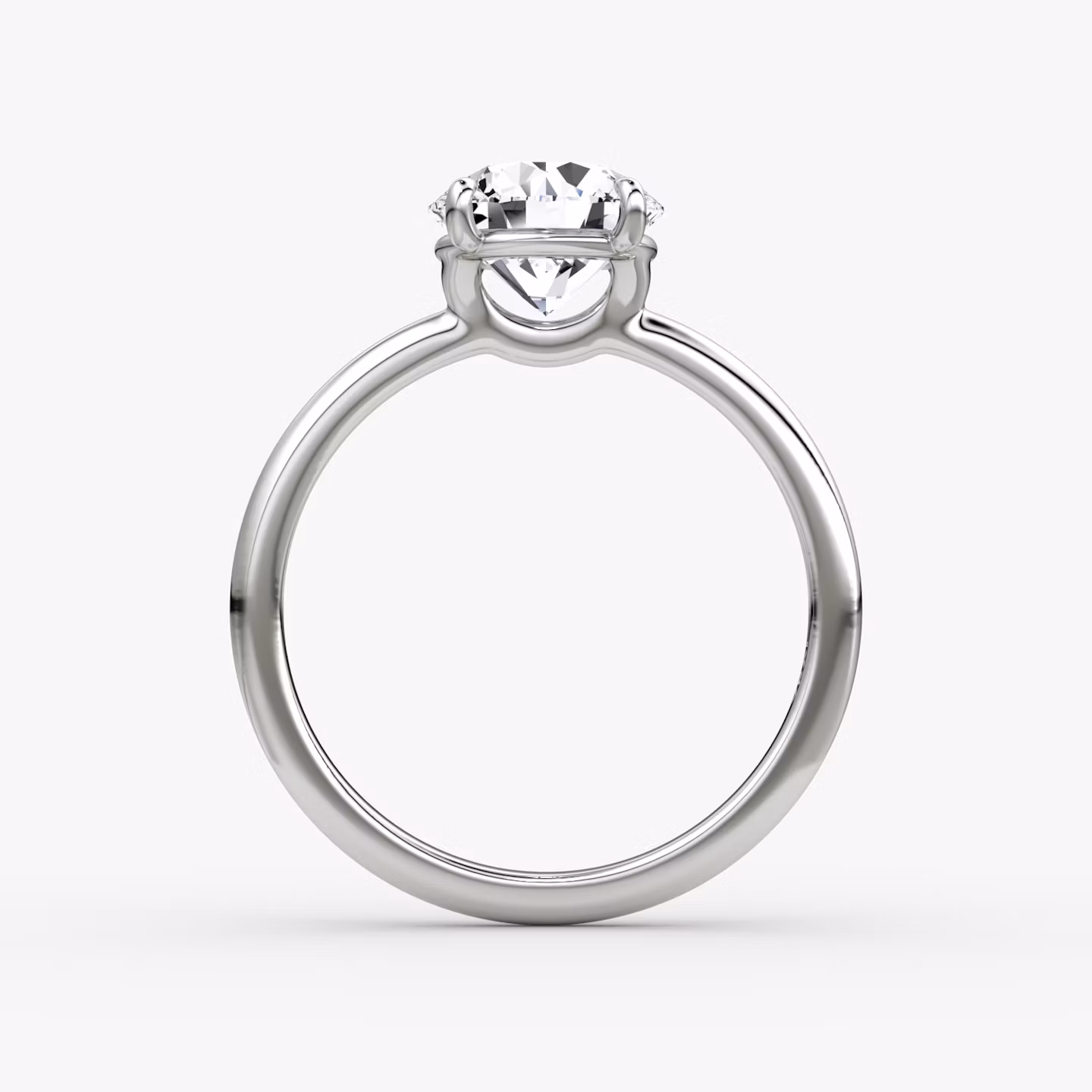 Anillo de compromiso Signature | Brillante | Platino | bandAccent: Simple | bandWidth: standard | caratWeight: other | hiddenHalo: no | diamondOrientation: horizontal