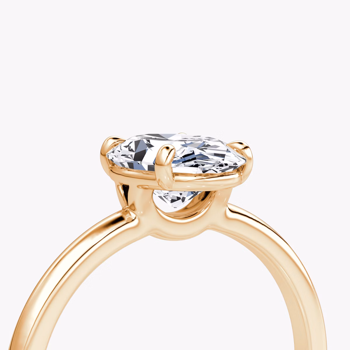 The Signature | Oval | 14k | Rose Gold | bandAccent: Plain | bandWidth: standard | hiddenHalo: no | diamondOrientation: vertical | caratWeight: other