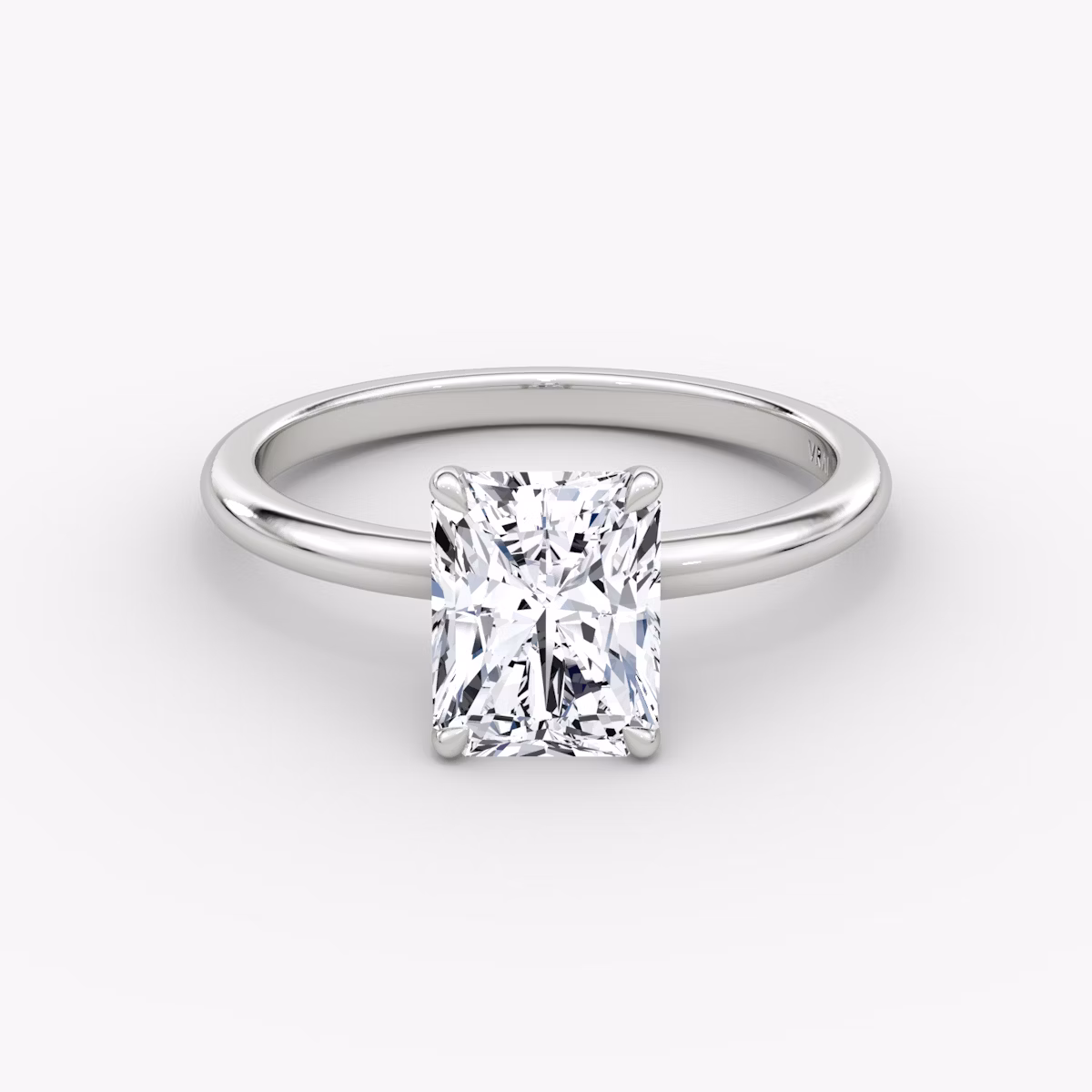 The Signature | Radiant | Platinum | bandAccent: Plain | bandWidth: standard | hiddenHalo: no | diamondOrientation: vertical | caratWeight: other