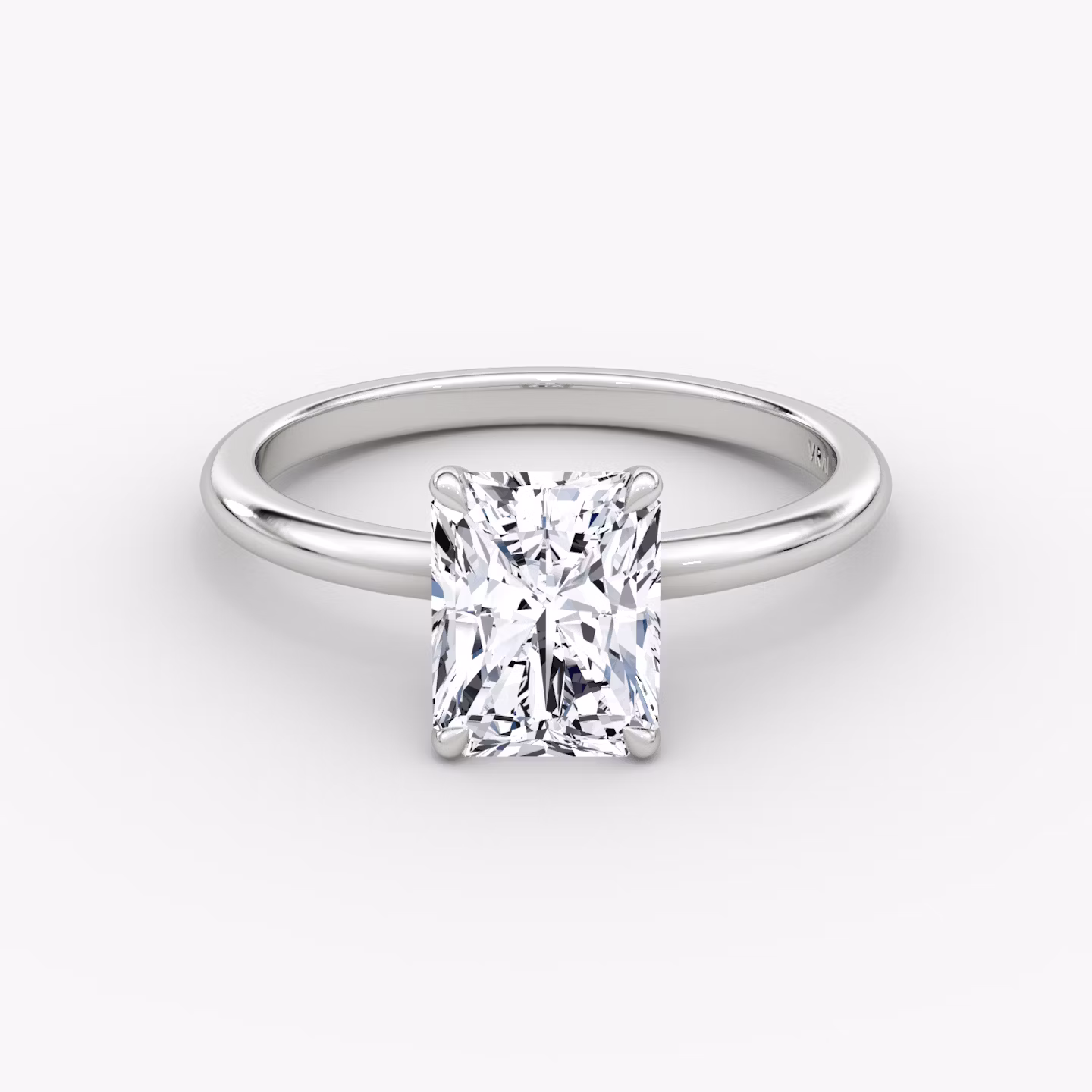 The Signature | Radiant | Platinum | bandAccent: Plain | bandWidth: standard | hiddenHalo: no | diamondOrientation: vertical | caratWeight: other