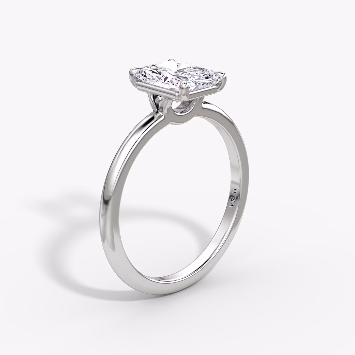The Signature | Radiant | Platinum | bandAccent: Plain | bandWidth: standard | hiddenHalo: no | diamondOrientation: vertical | caratWeight: other