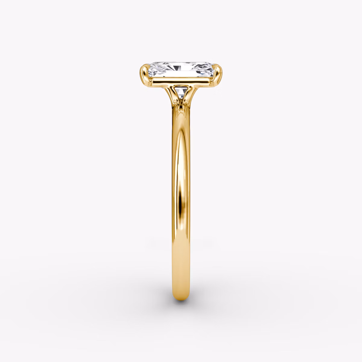 Signature | Radiant | 18k | Gelbgold | bandAccent: Ohne Pavé-Besatz | bandWidth: standard | hiddenHalo: no | diamondOrientation: vertical | caratWeight: other