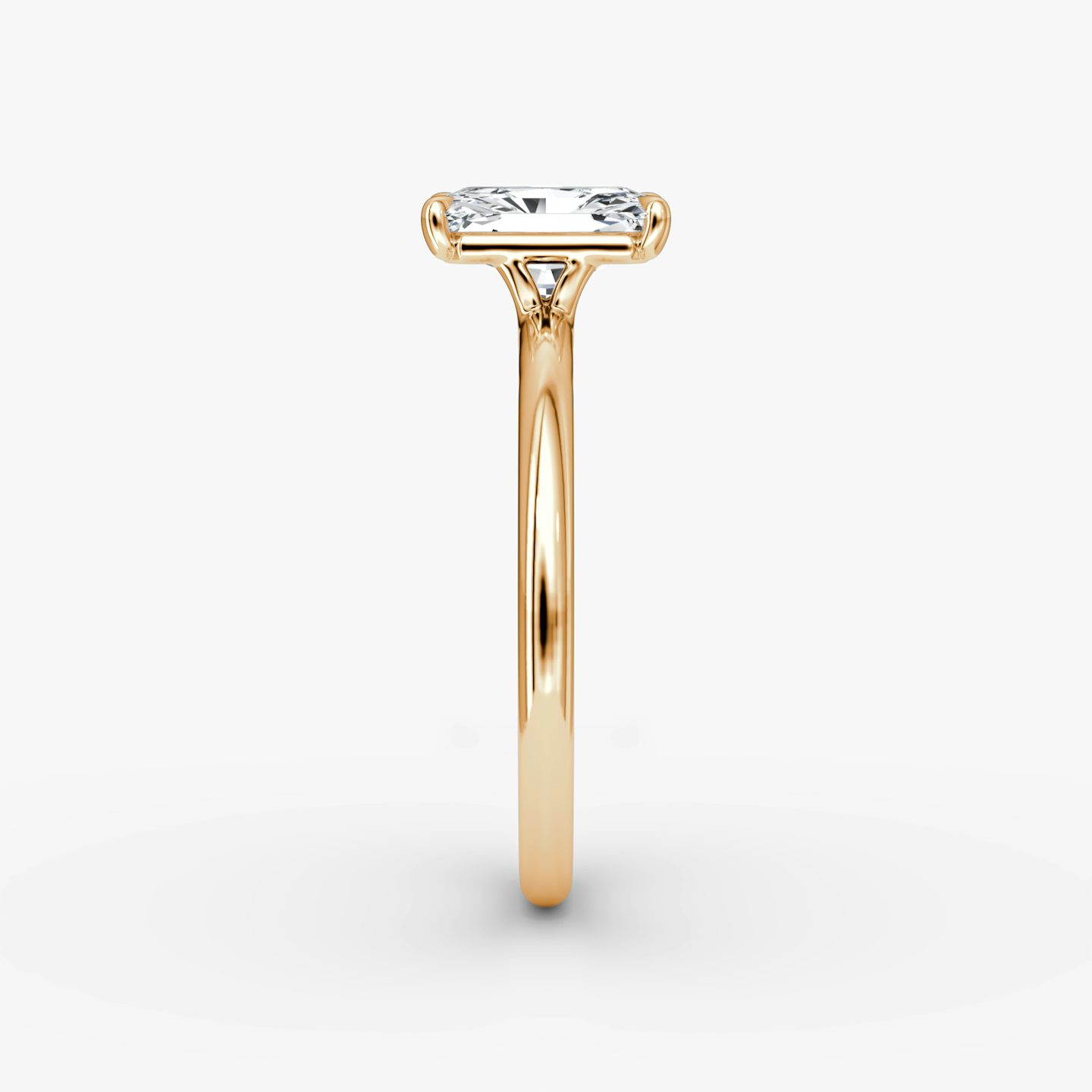 The Signature | Radiant | 14k | Rose Gold | bandAccent: Plain | bandWidth: standard | hiddenHalo: no | diamondOrientation: vertical | caratWeight: other