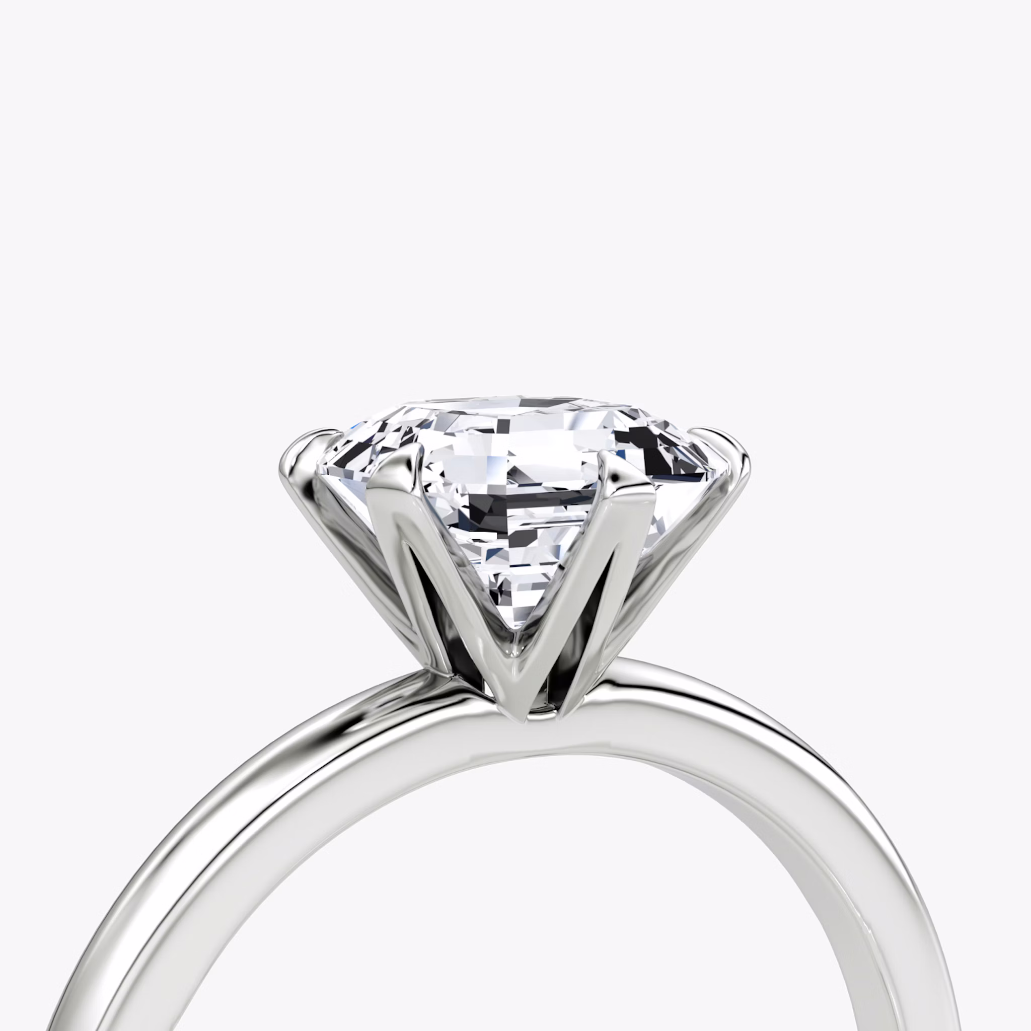 V | Asscher | 18k | Weißgold | bandAccent: Ohne Pavé-Besatz | diamondOrientation: vertical | caratWeight: other
