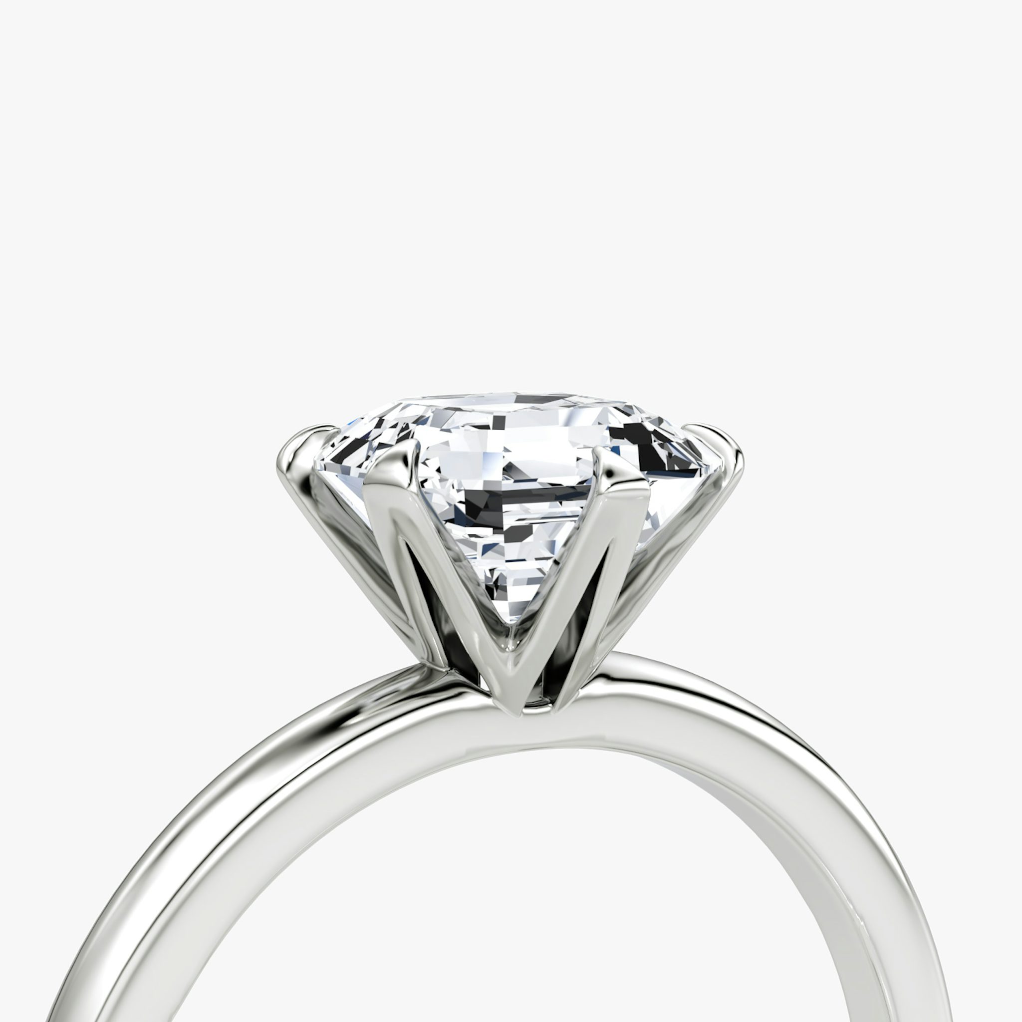 V | Asscher | 18k | Weißgold | bandAccent: Ohne Pavé-Besatz | diamondOrientation: vertical | caratWeight: other