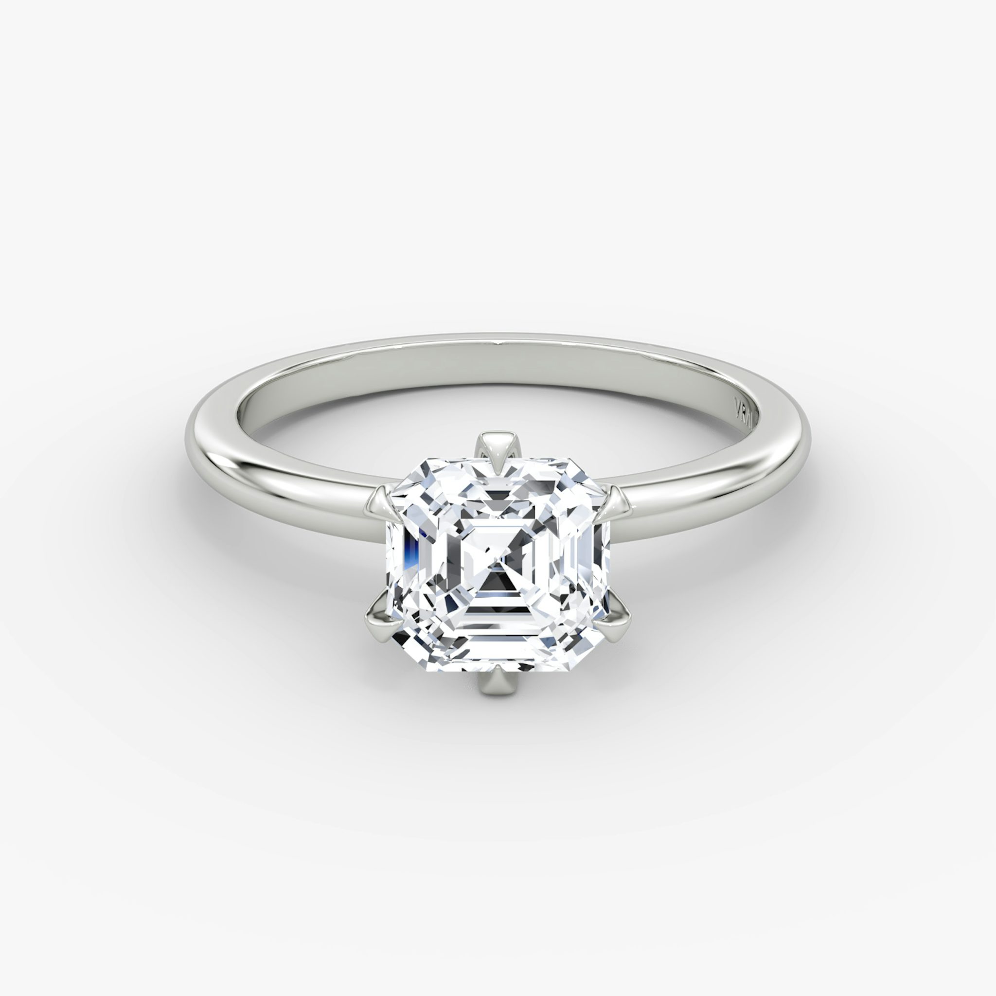 V | Asscher | 18k | Weißgold | bandAccent: Ohne Pavé-Besatz | diamondOrientation: vertical | caratWeight: other