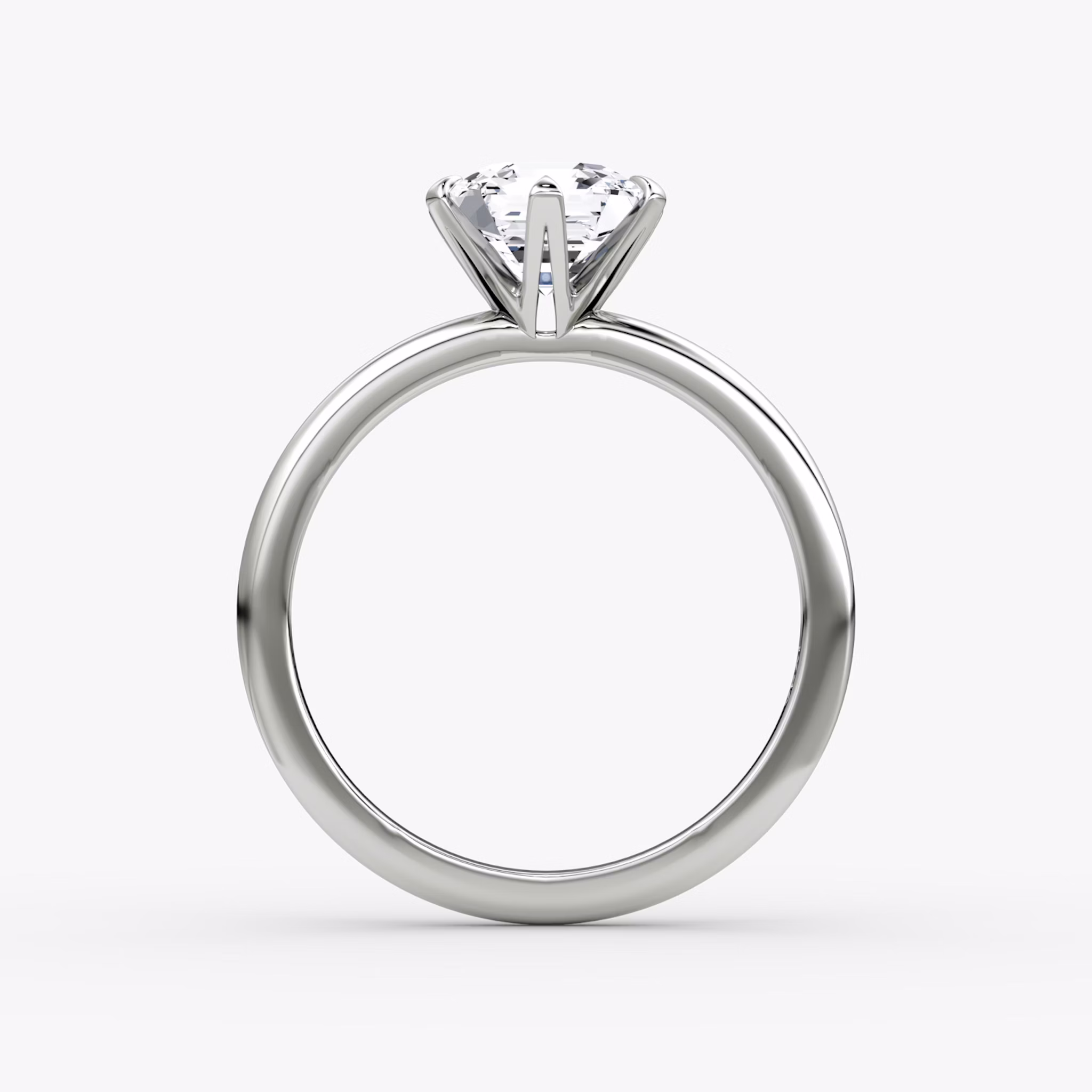 V | Asscher | 18k | Weißgold | bandAccent: Ohne Pavé-Besatz | diamondOrientation: vertical | caratWeight: other