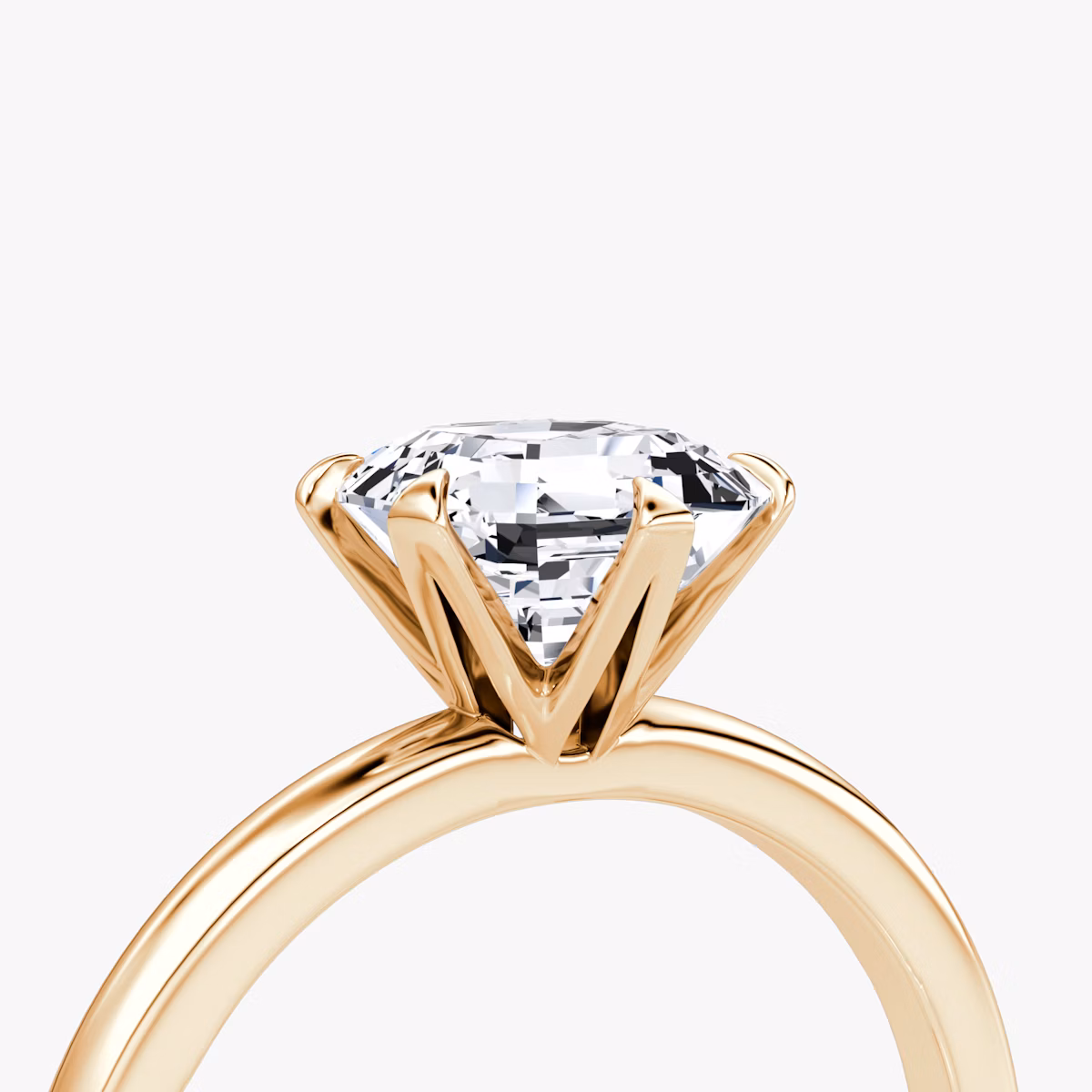 V | Asscher | 14k | Roségold | bandAccent: Ohne Pavé-Besatz | diamondOrientation: vertical | caratWeight: other