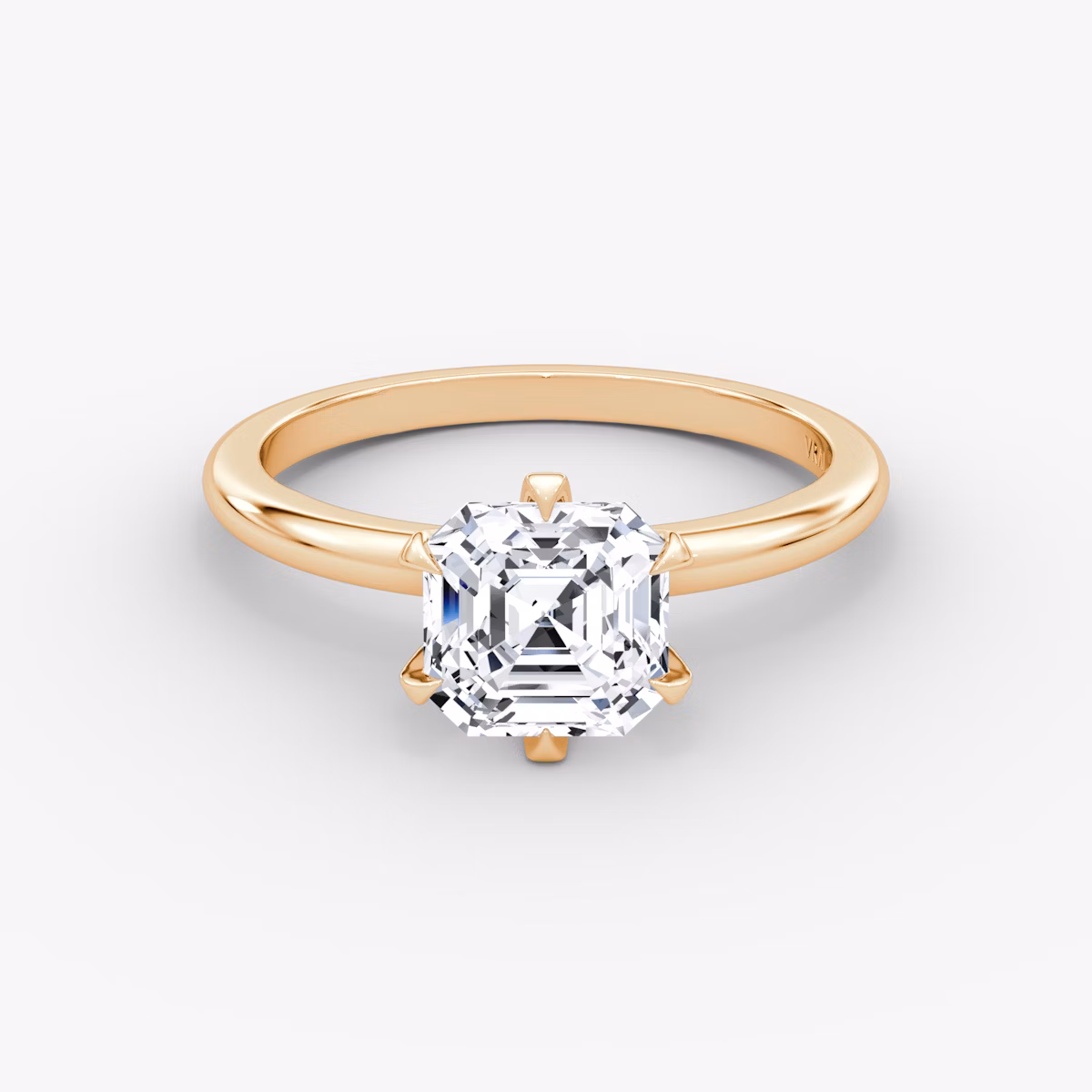 V | Asscher | 14k | Roségold | bandAccent: Ohne Pavé-Besatz | diamondOrientation: vertical | caratWeight: other