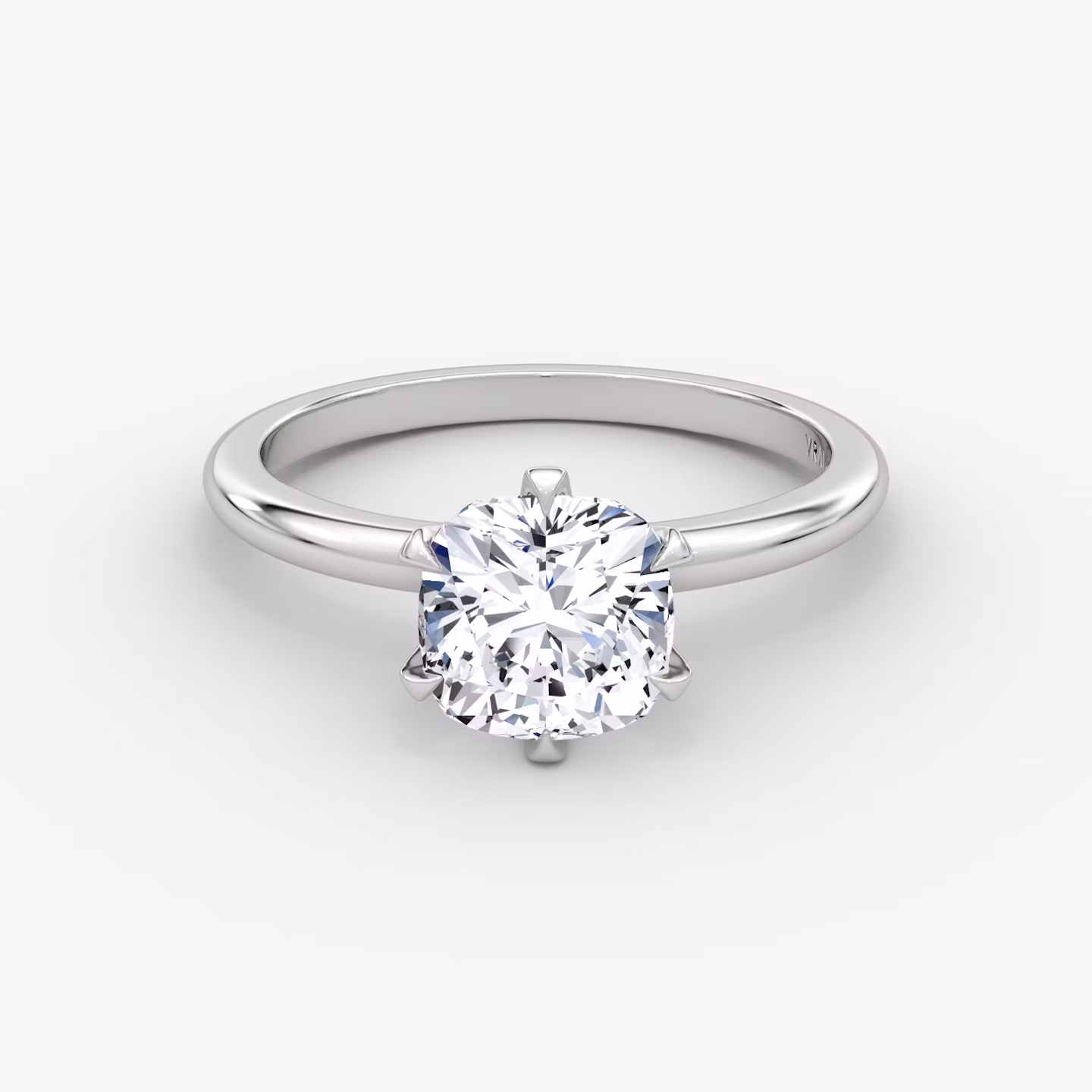 The V | Cushion | Platinum | bandAccent: Plain | diamondOrientation: vertical | caratWeight: other