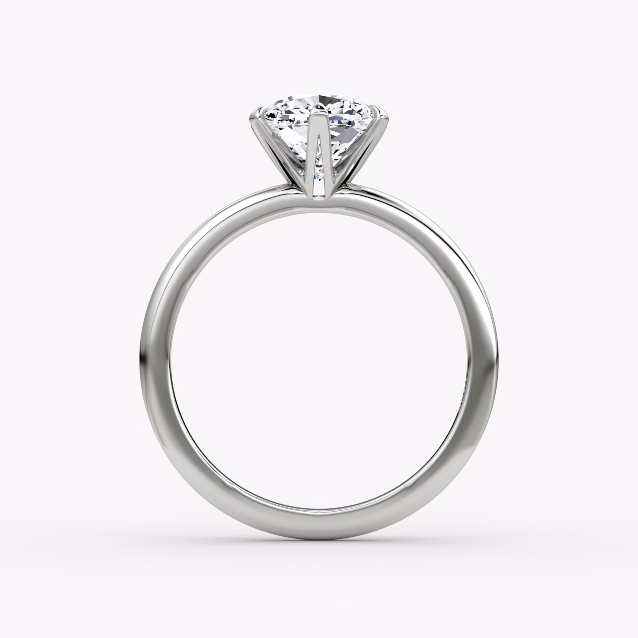 The V | Cushion | 18k | White Gold | bandAccent: Plain | diamondOrientation: vertical | caratWeight: other