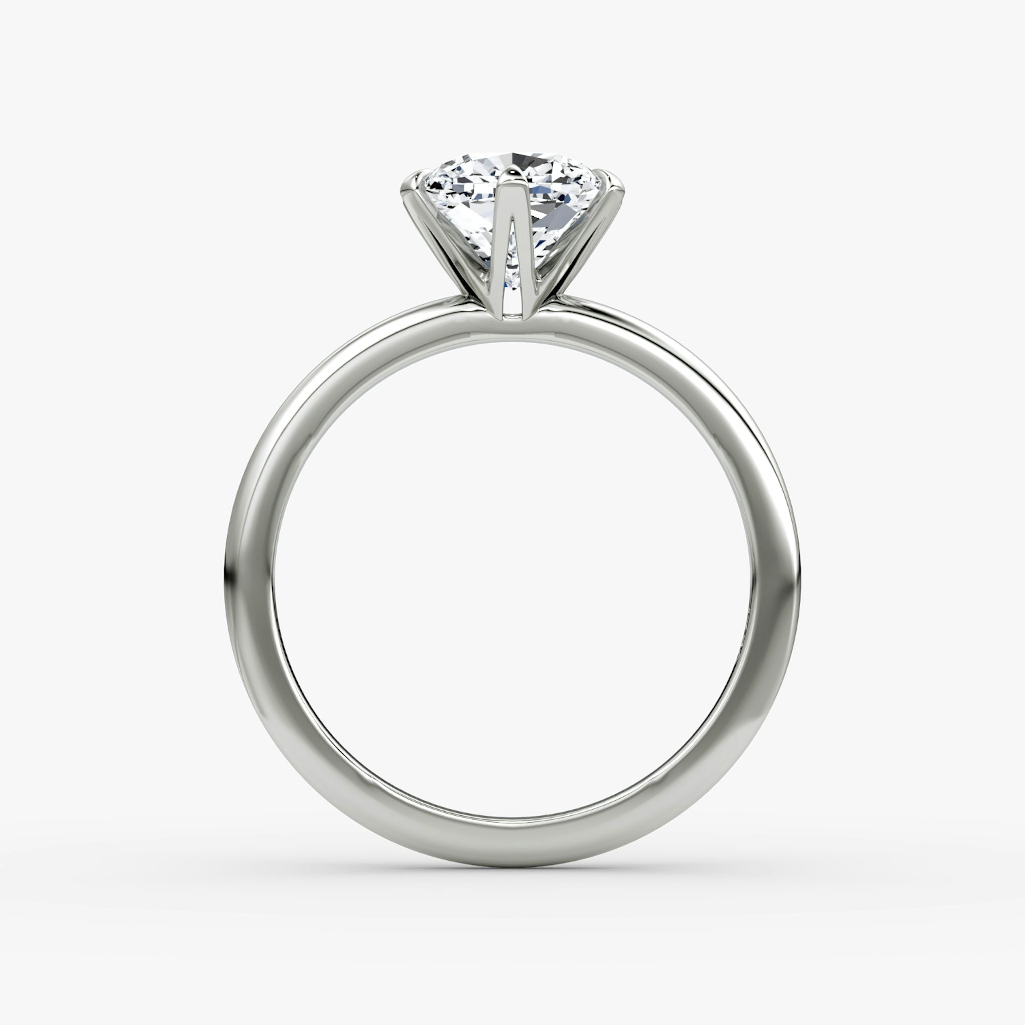 The V | Cushion | 18k | White Gold | bandAccent: Plain | diamondOrientation: vertical | caratWeight: other
