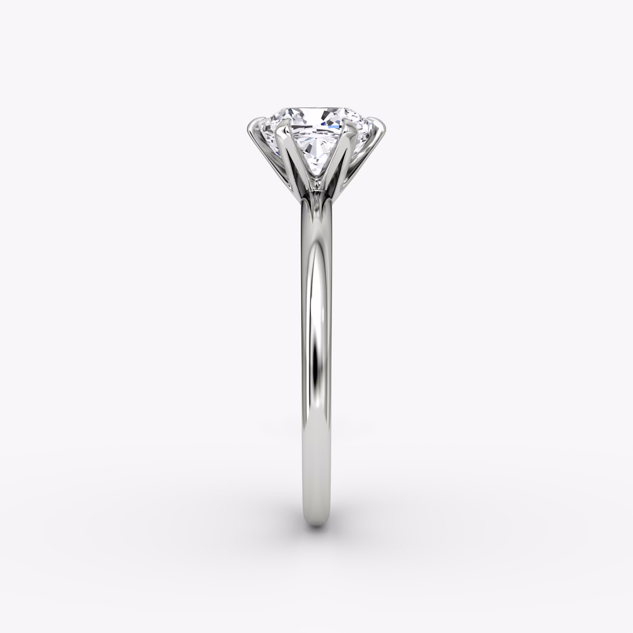 The V | Cushion | 18k | White Gold | bandAccent: Plain | diamondOrientation: vertical | caratWeight: other