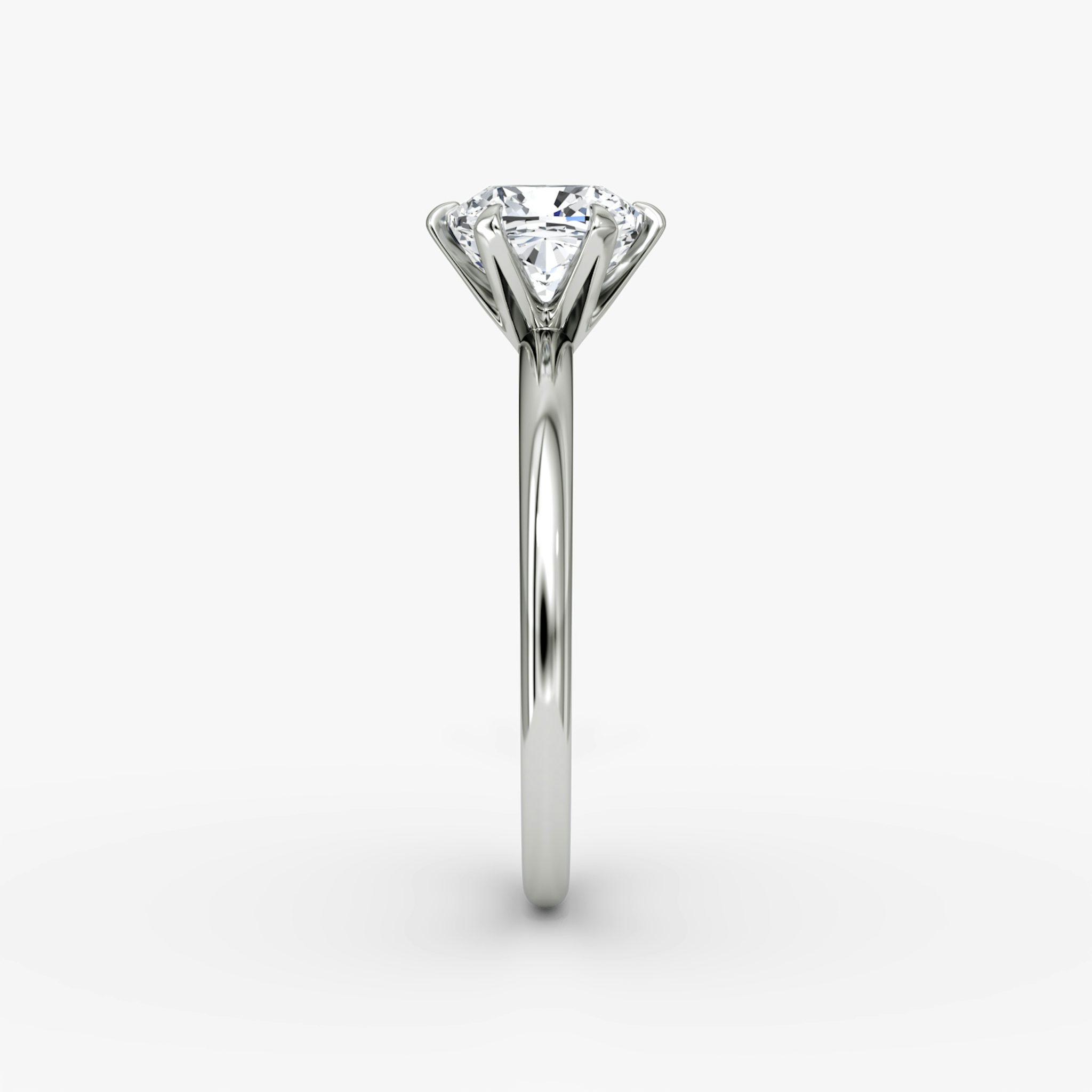 The V | Cushion | 18k | White Gold | bandAccent: Plain | diamondOrientation: vertical | caratWeight: other