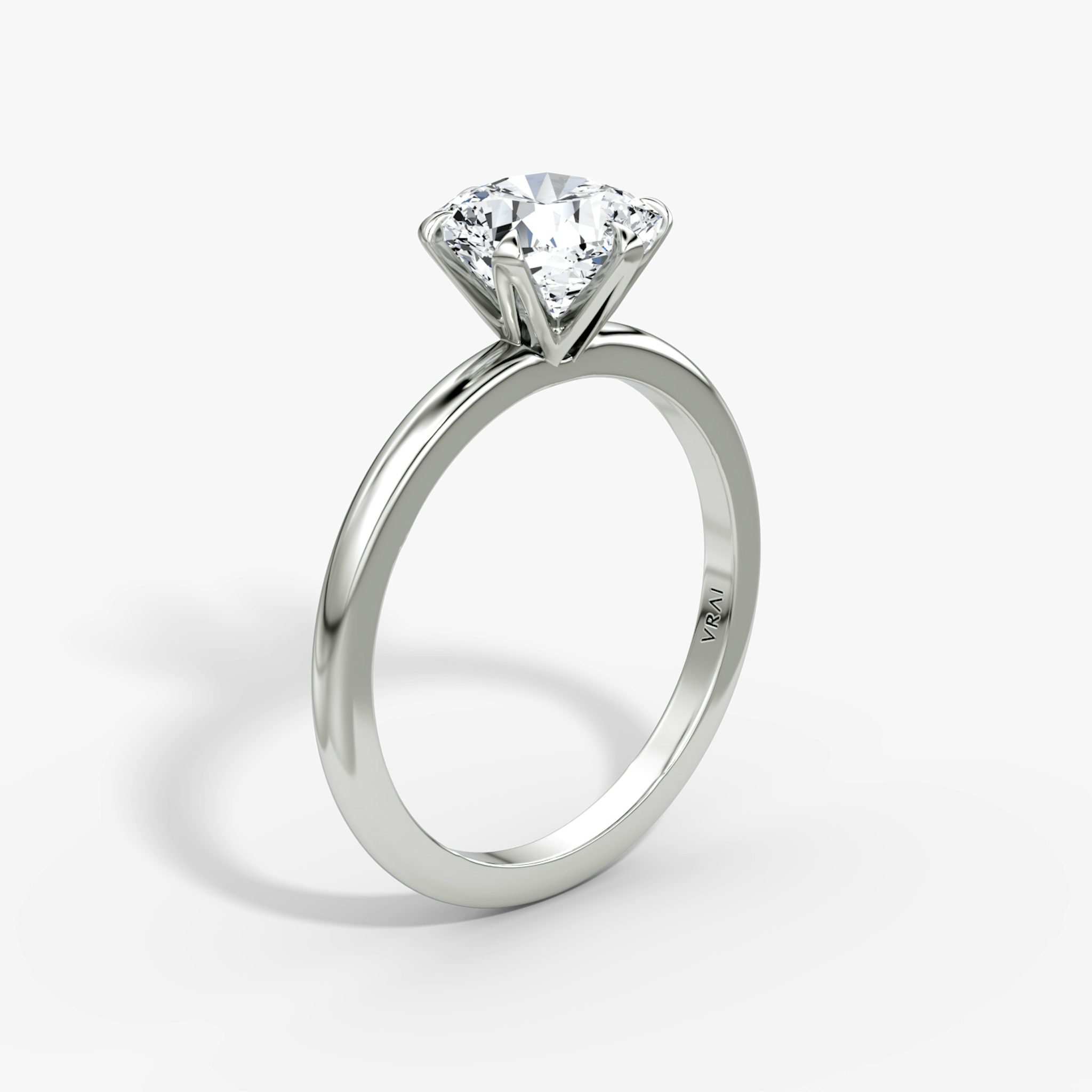 The V | Cushion | 18k | White Gold | bandAccent: Plain | diamondOrientation: vertical | caratWeight: other
