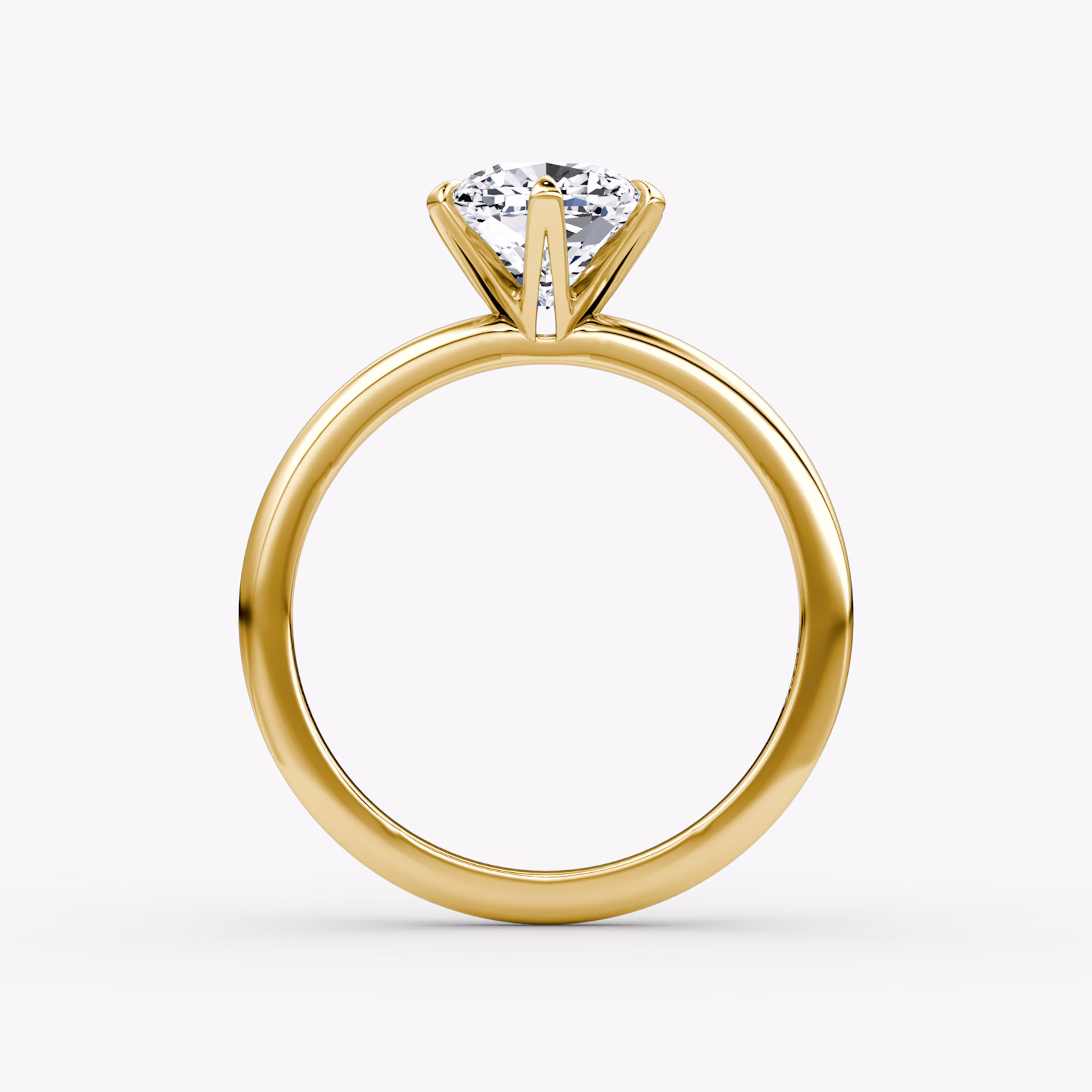 The V | Cushion | 18k | Yellow Gold | bandAccent: Plain | diamondOrientation: vertical | caratWeight: other