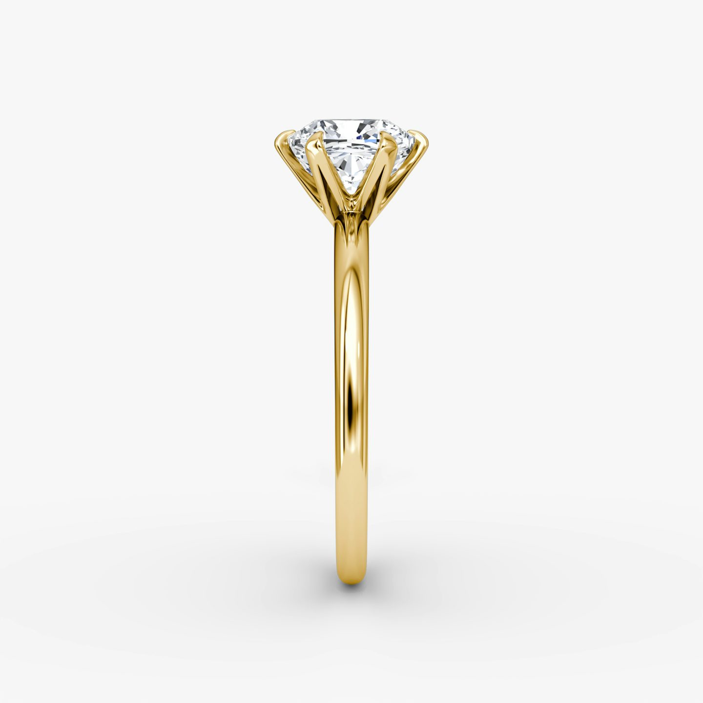 The V | Cushion | 18k | Yellow Gold | bandAccent: Plain | diamondOrientation: vertical | caratWeight: other