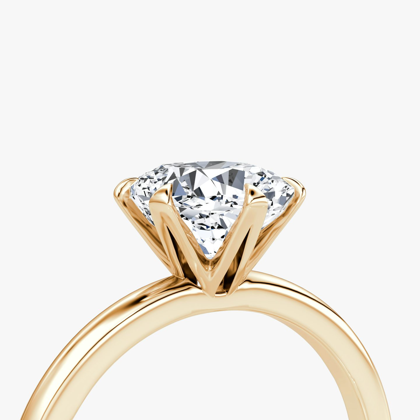 The V | Cushion | 14k | Rose Gold | bandAccent: Plain | diamondOrientation: vertical | caratWeight: other