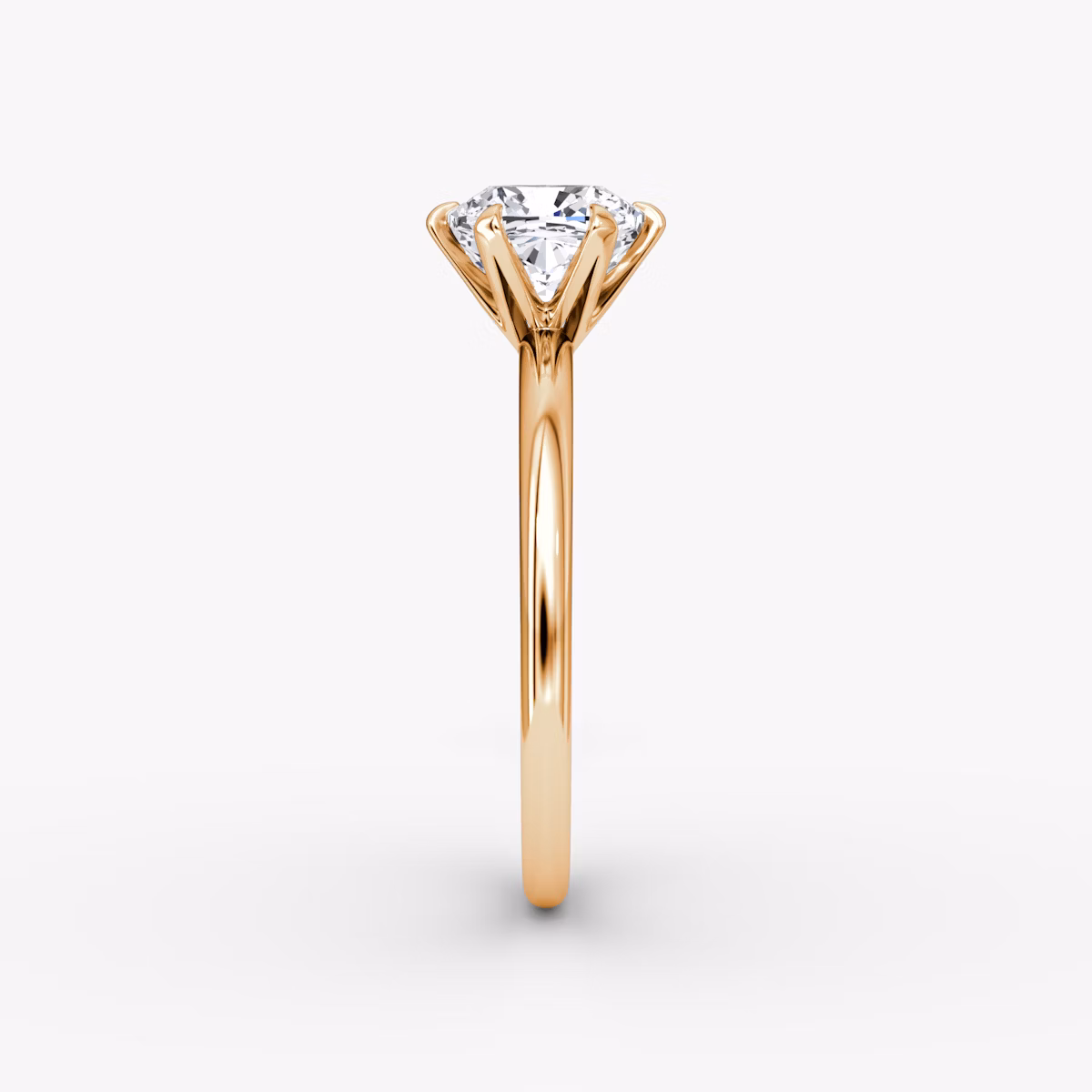 The V | Cushion | 14k | Rose Gold | bandAccent: Plain | diamondOrientation: vertical | caratWeight: other