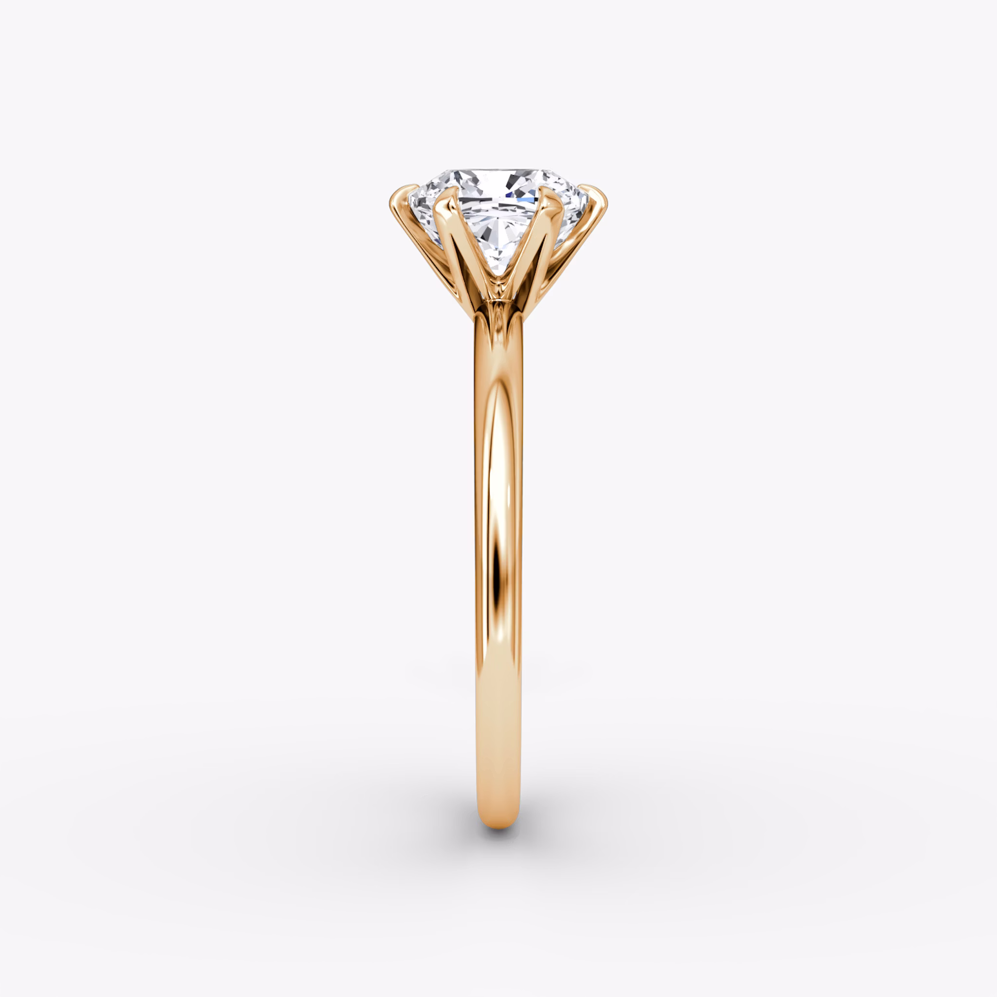 The V | Cushion | 14k | Rose Gold | bandAccent: Plain | diamondOrientation: vertical | caratWeight: other