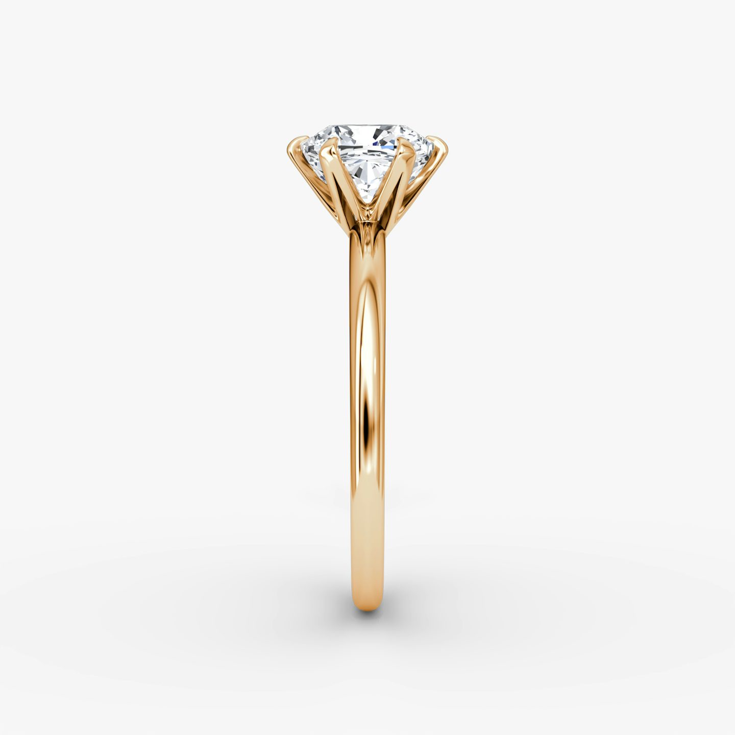 The V | Cushion | 14k | Rose Gold | bandAccent: Plain | diamondOrientation: vertical | caratWeight: other