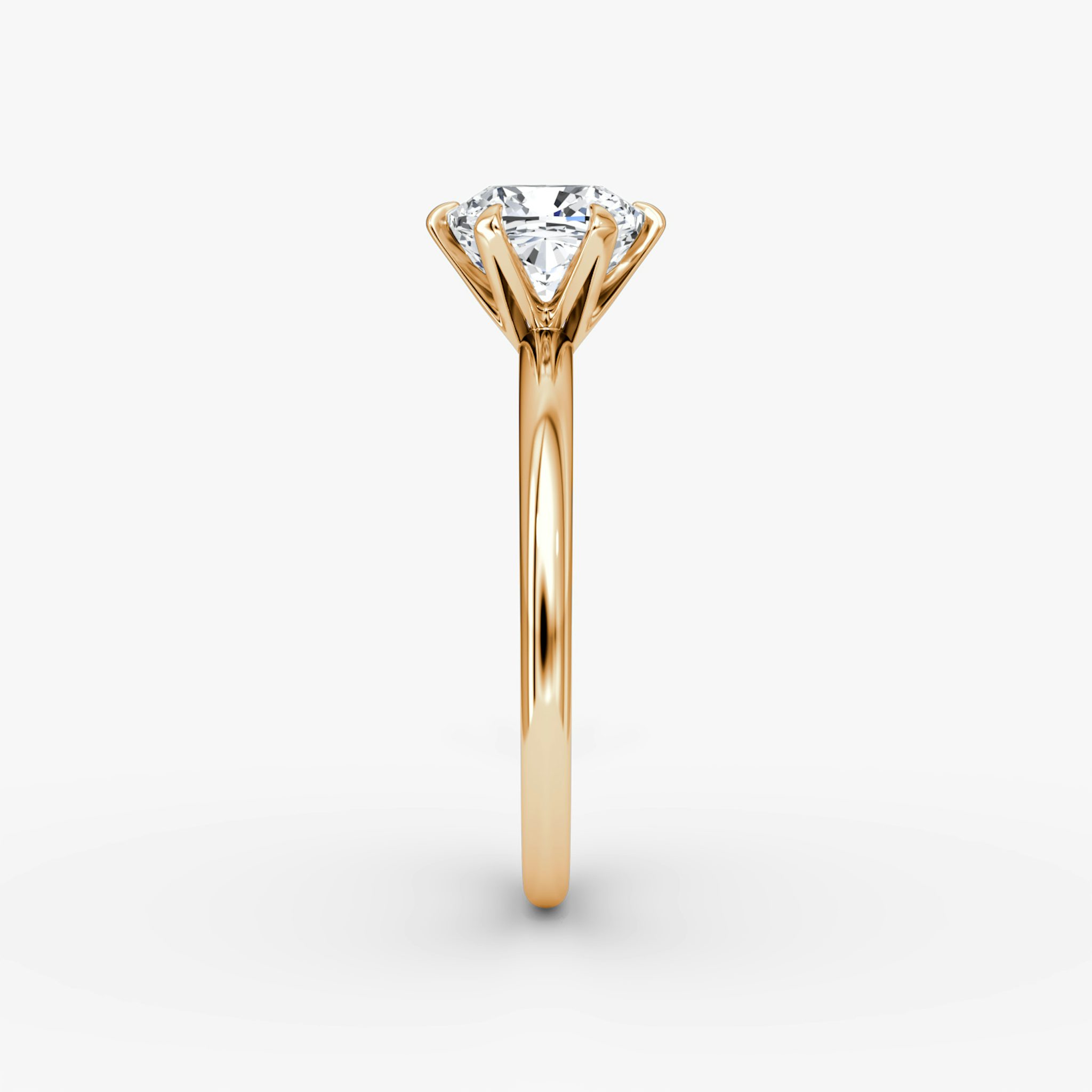 The V | Cushion | 14k | Rose Gold | bandAccent: Plain | diamondOrientation: vertical | caratWeight: other