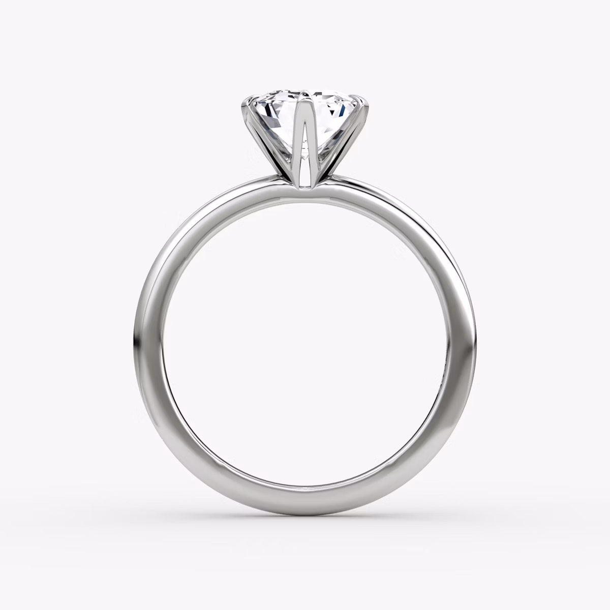 The V | Emerald | Platinum | bandAccent: Plain | diamondOrientation: vertical | caratWeight: other
