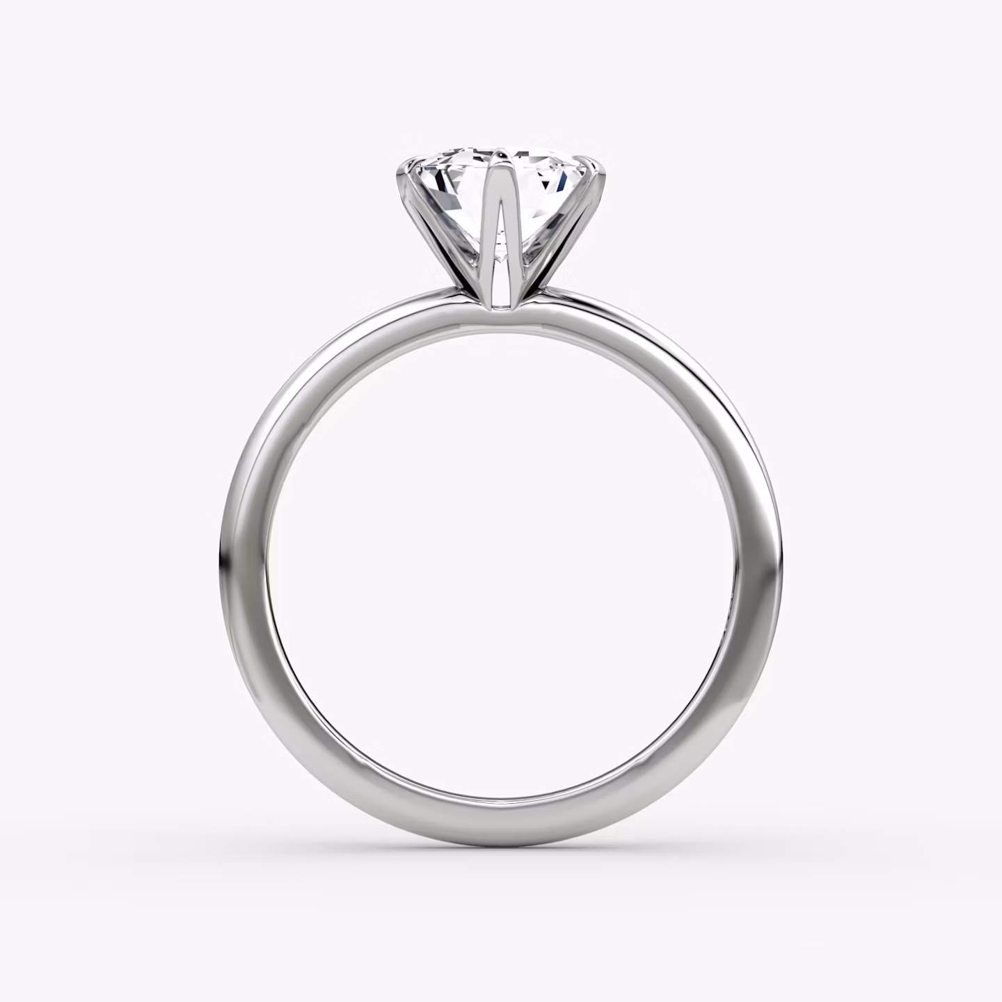 The V | Emerald | Platinum | bandAccent: Plain | diamondOrientation: vertical | caratWeight: other