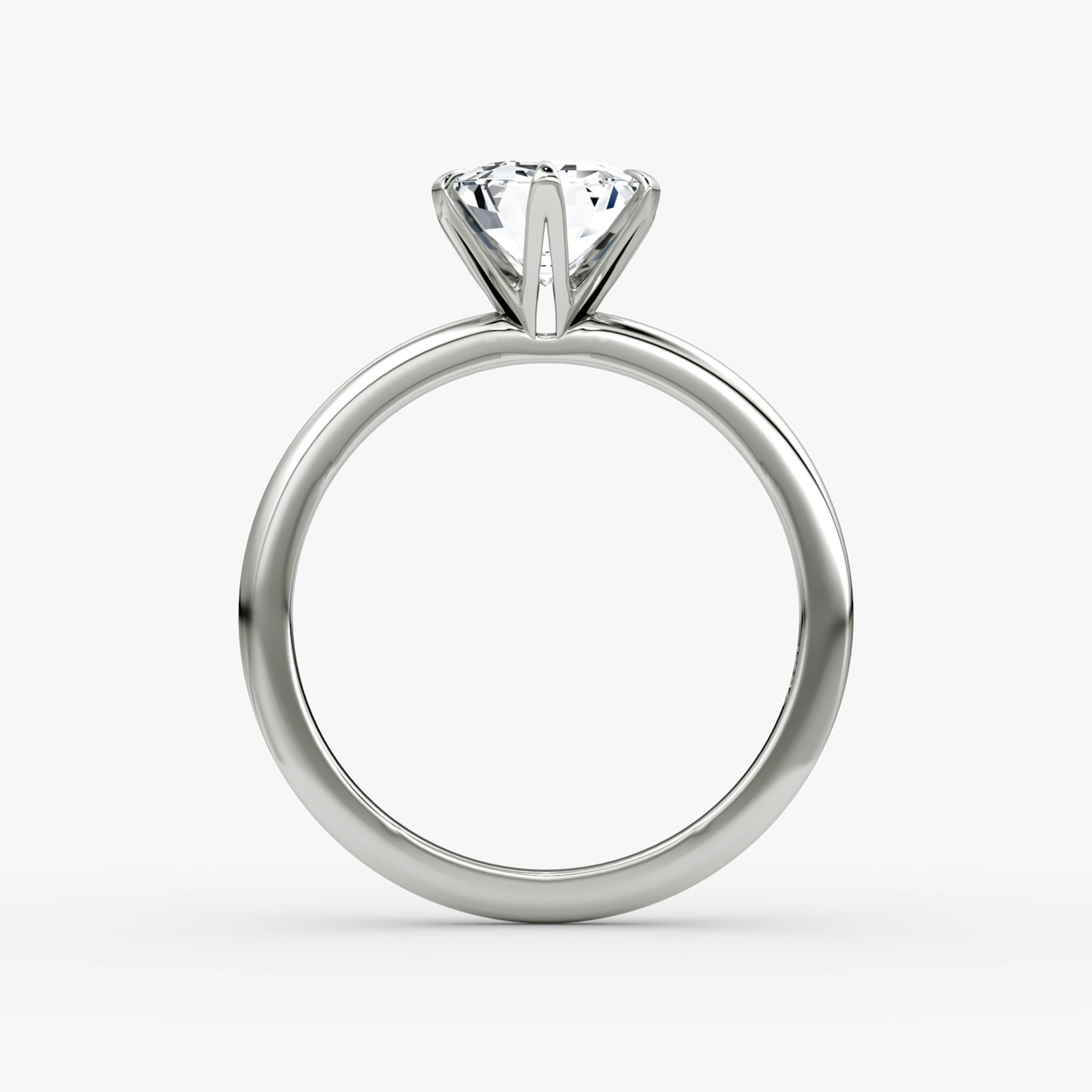 The V | Emerald | Platinum | bandAccent: Plain | diamondOrientation: vertical | caratWeight: other