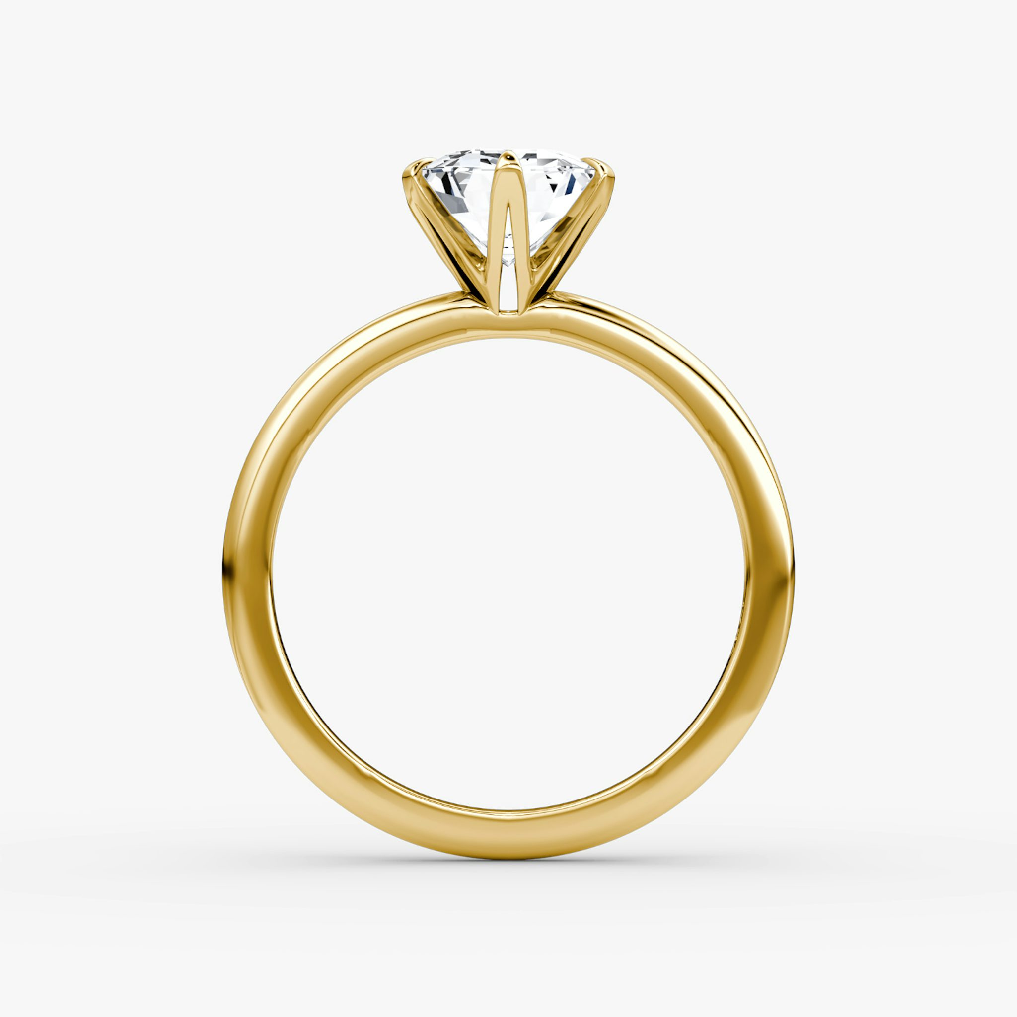 The V | Emerald | 18k | Yellow Gold | bandAccent: Plain | diamondOrientation: vertical | caratWeight: other