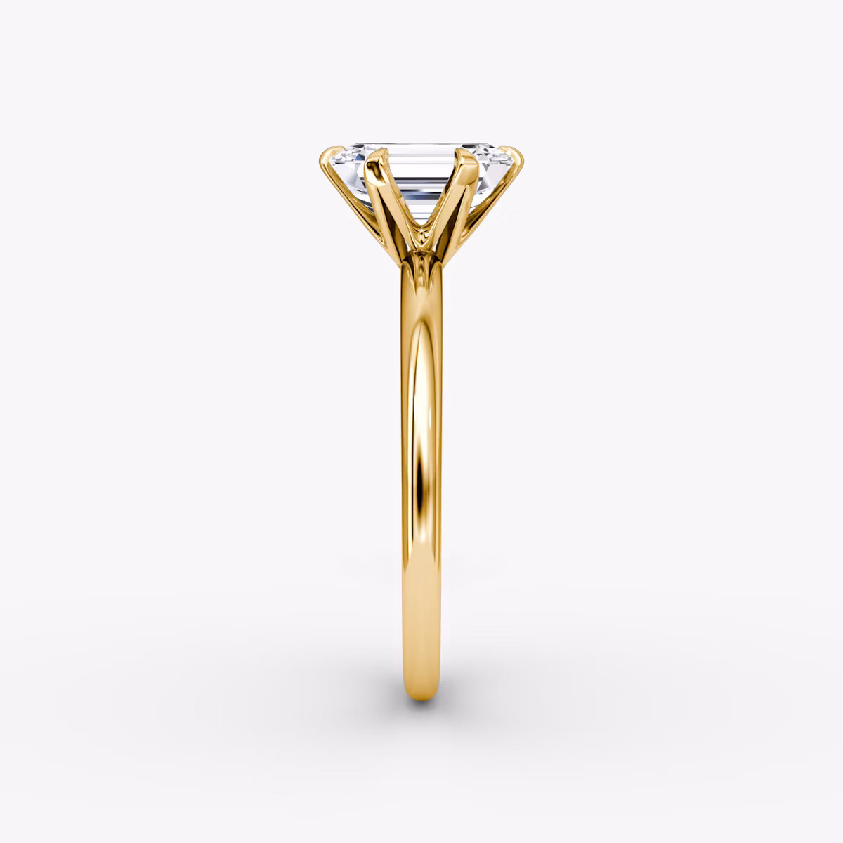 The V | Emerald | 18k | Yellow Gold | bandAccent: Plain | diamondOrientation: vertical | caratWeight: other