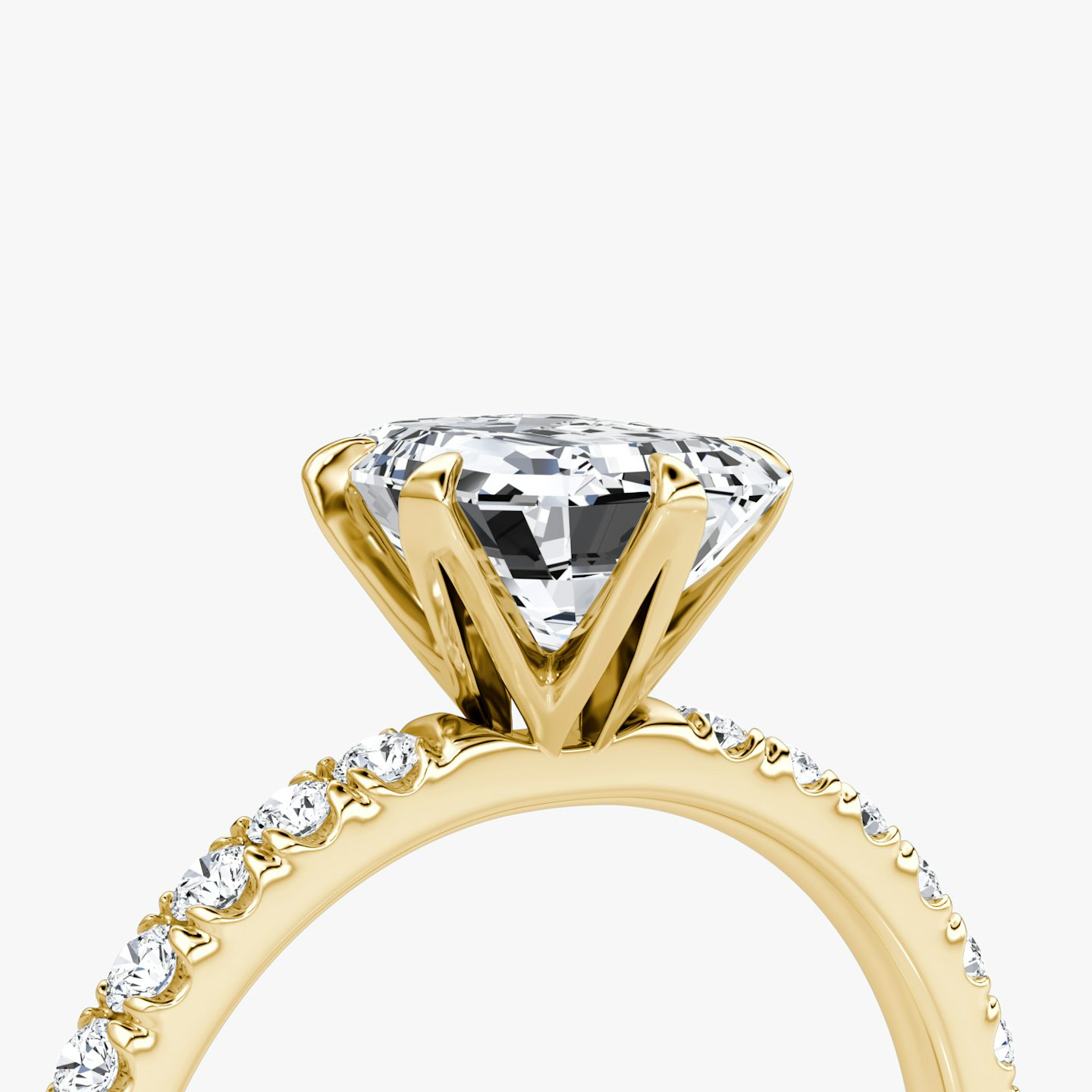 V | Esmeralda | 18k | Oro amarillo | bandAccent: Pavé | diamondOrientation: vertical | caratWeight: other