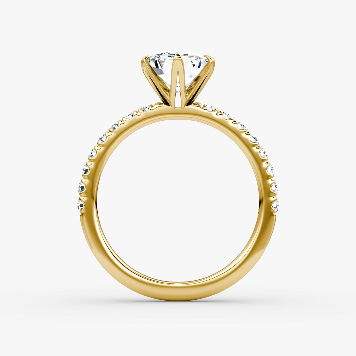V | Esmeralda | 18k | Oro amarillo | bandAccent: Pavé | diamondOrientation: vertical | caratWeight: other