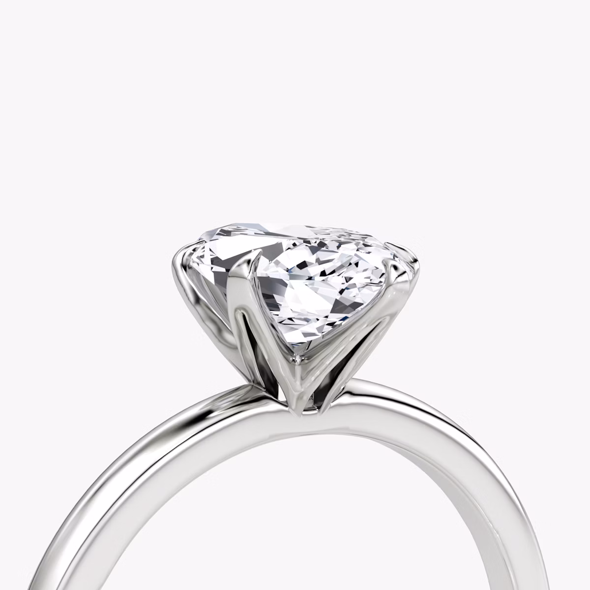 The V | Marquise | 18k | White Gold | bandAccent: Plain | diamondOrientation: vertical | caratWeight: other