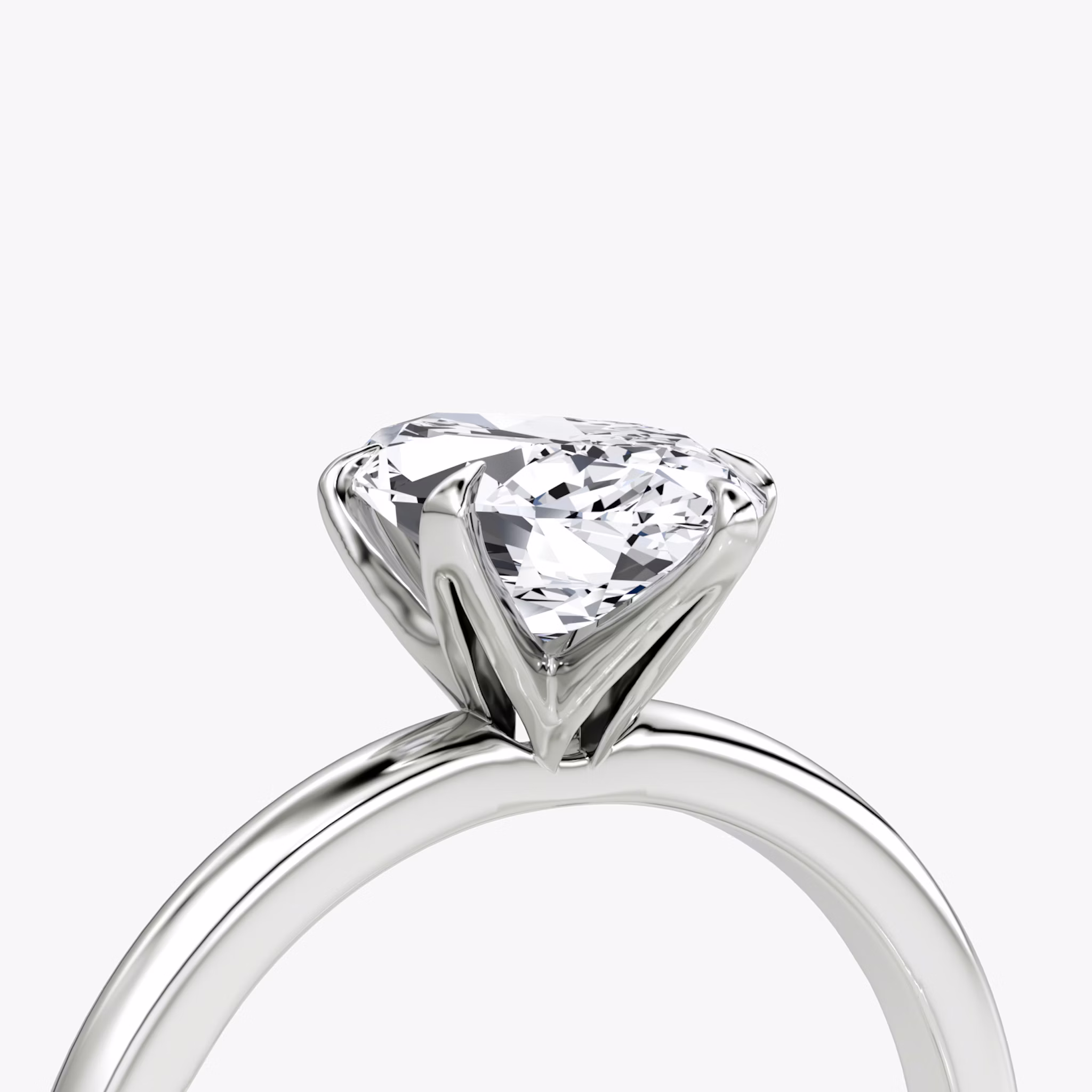 The V | Marquise | 18k | White Gold | bandAccent: Plain | diamondOrientation: vertical | caratWeight: other