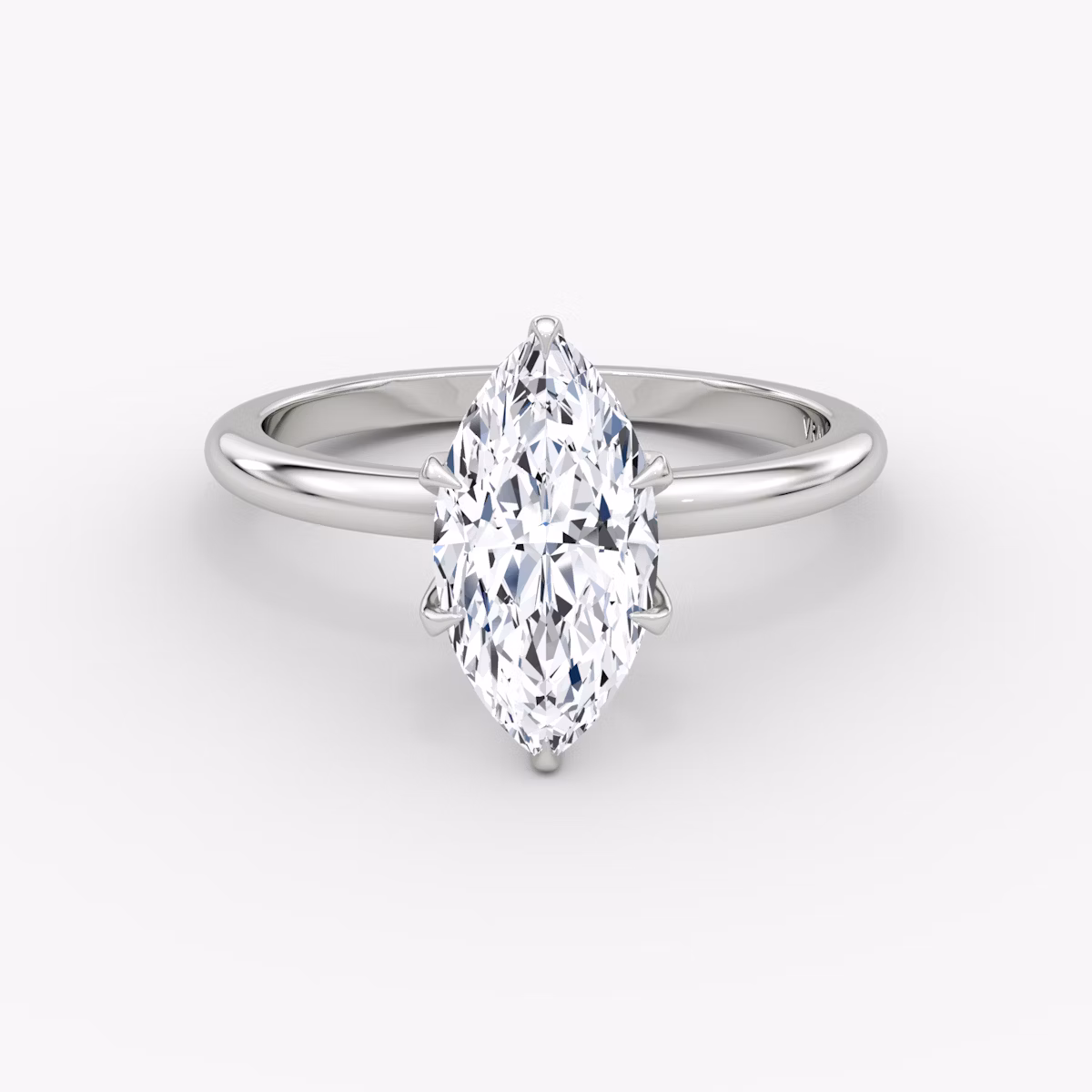 The V | Marquise | 18k | White Gold | bandAccent: Plain | diamondOrientation: vertical | caratWeight: other
