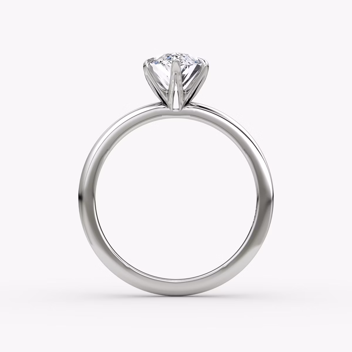 The V | Marquise | 18k | White Gold | bandAccent: Plain | diamondOrientation: vertical | caratWeight: other