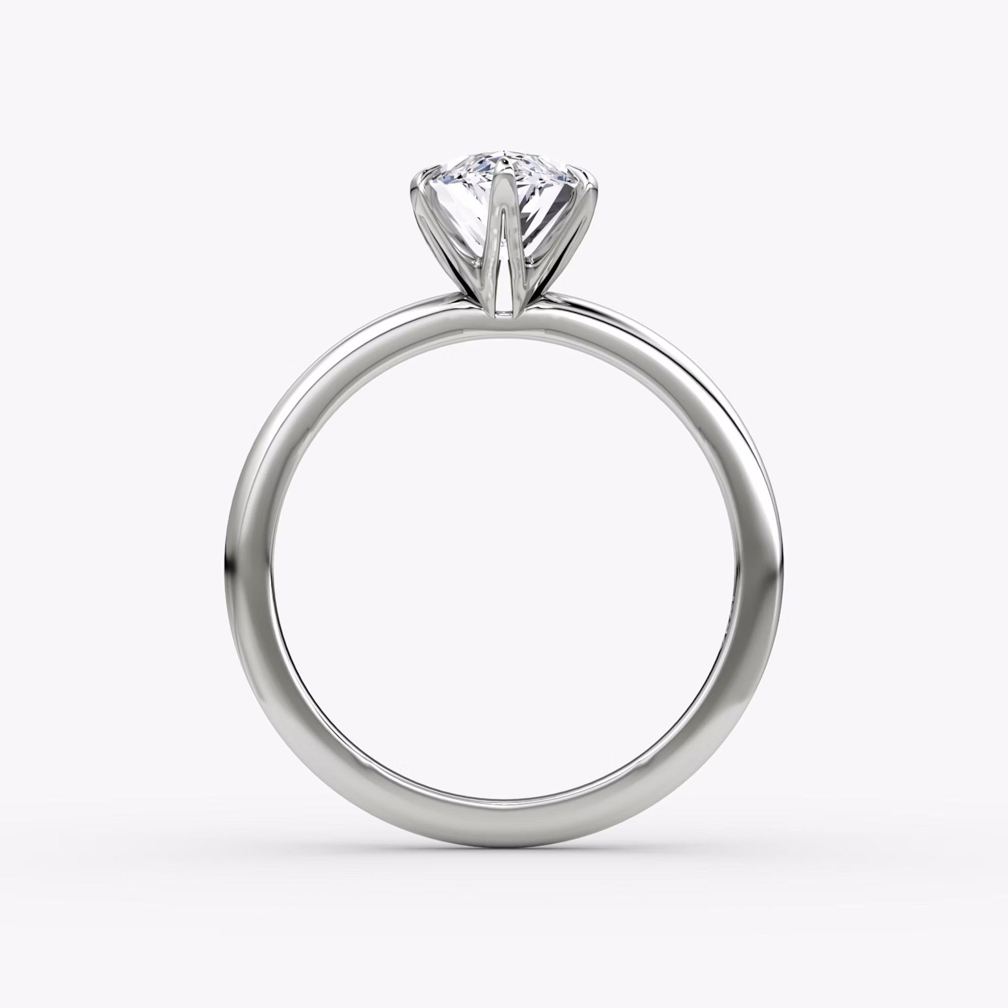The V | Marquise | 18k | White Gold | bandAccent: Plain | diamondOrientation: vertical | caratWeight: other