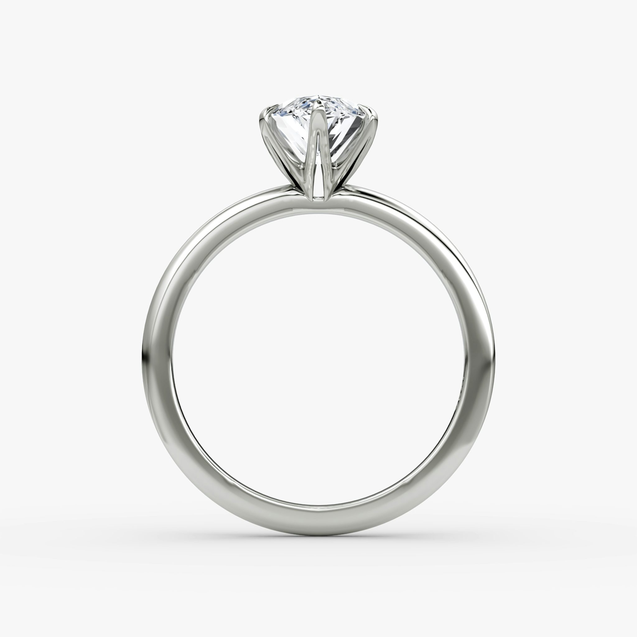 The V | Marquise | 18k | White Gold | bandAccent: Plain | diamondOrientation: vertical | caratWeight: other